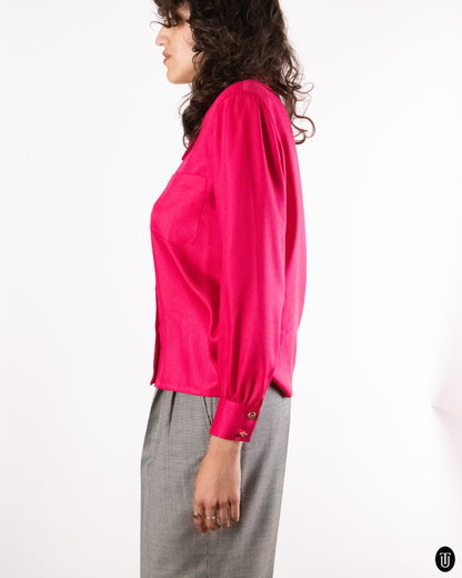 90's Balenciaga Fuchsia Blouse M