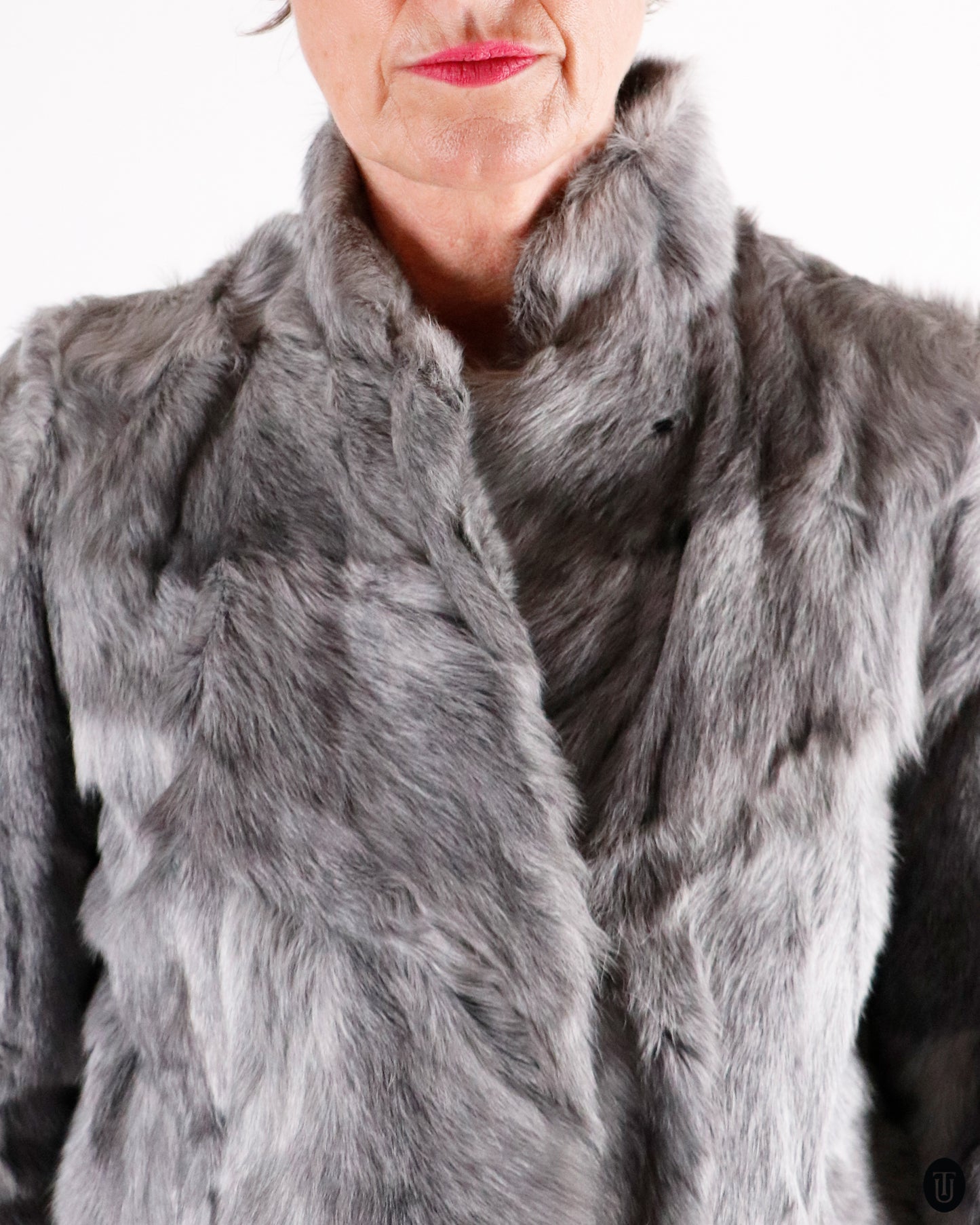 60's Vintage Goat Fur Coat S