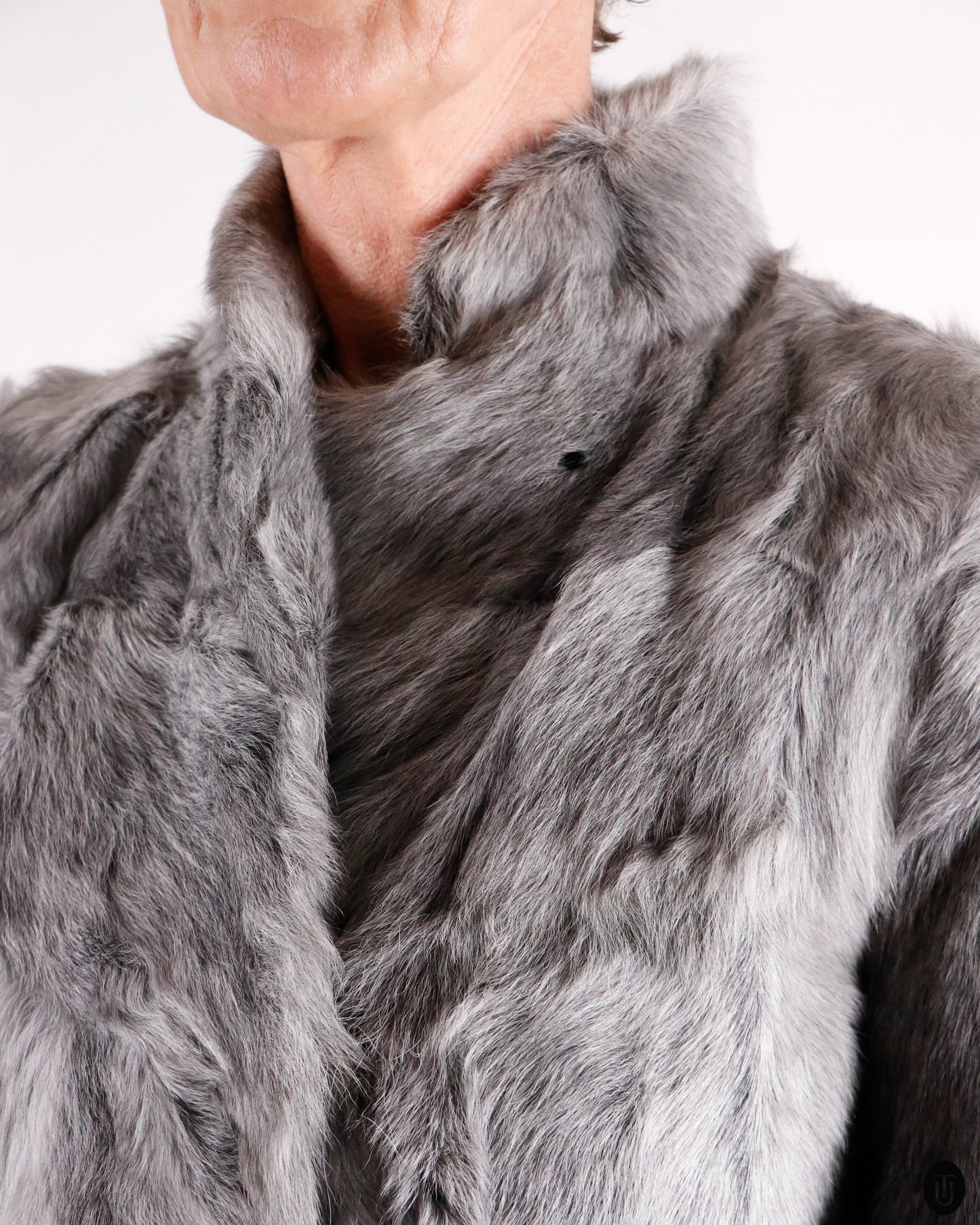 60's Vintage Goat Fur Coat S