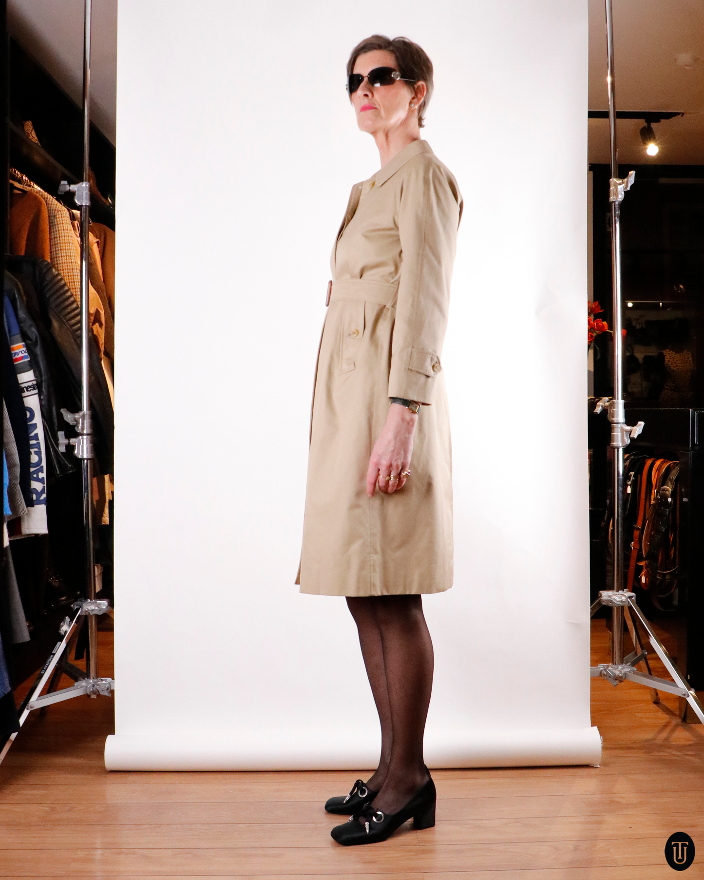 00's Burberry Beige Cotton Trench Coat M