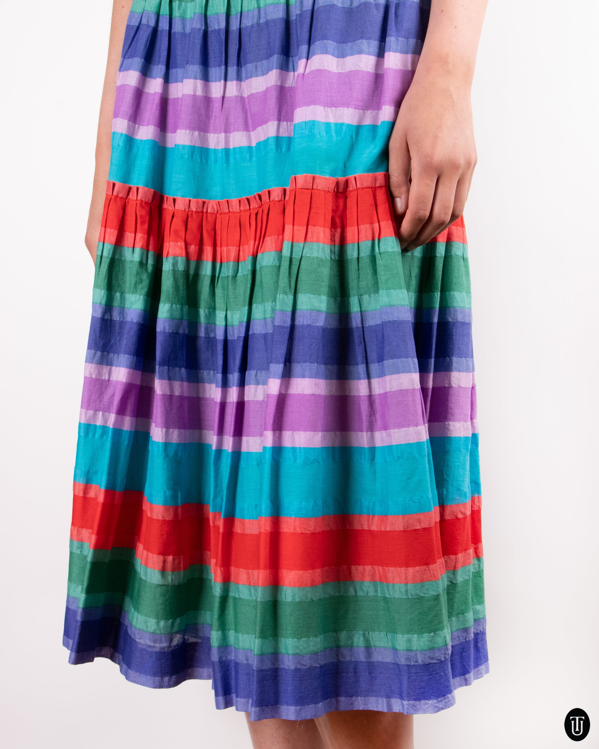 80's Cotton Skirt Set M