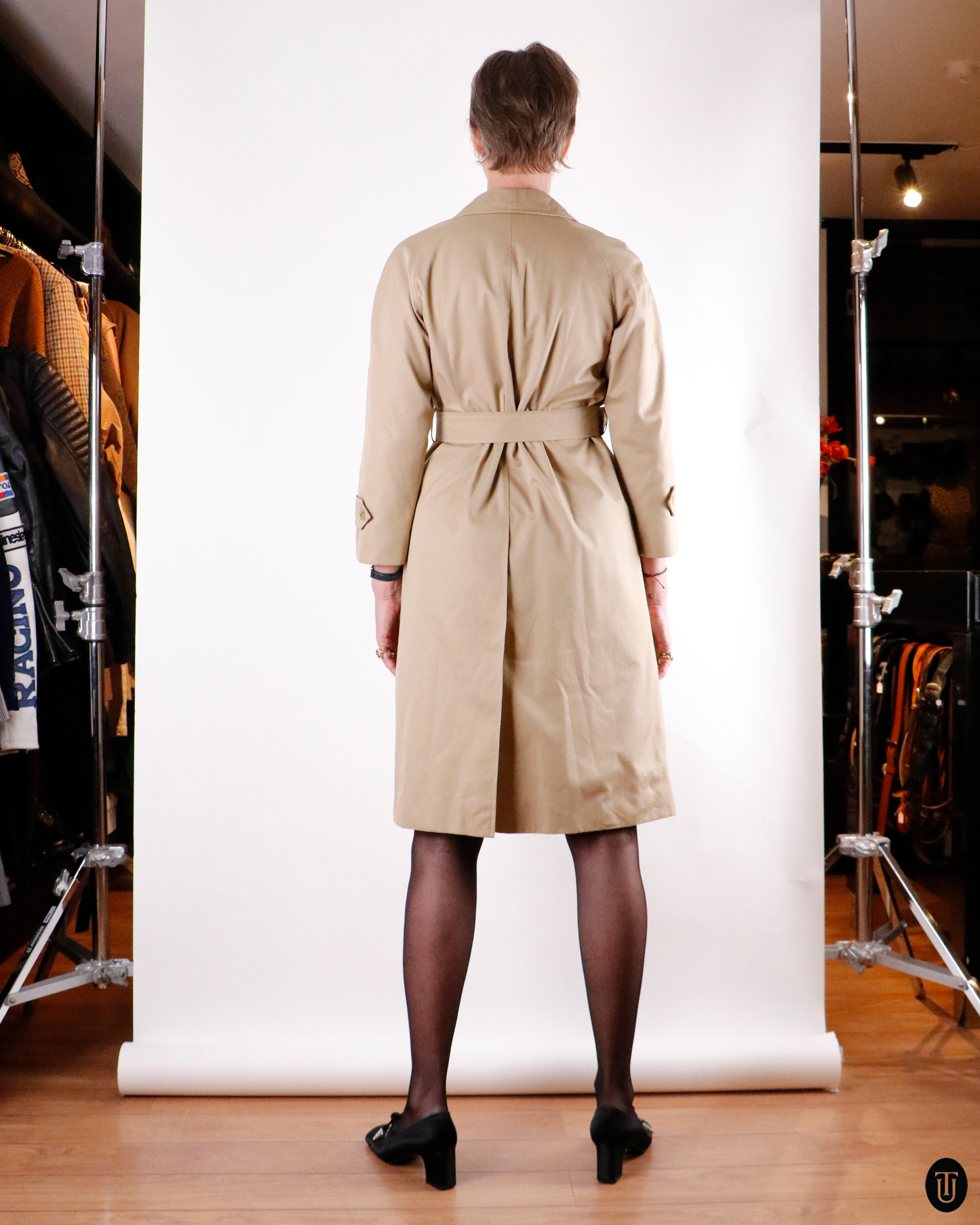 00's Burberry Beige Cotton Trench Coat M