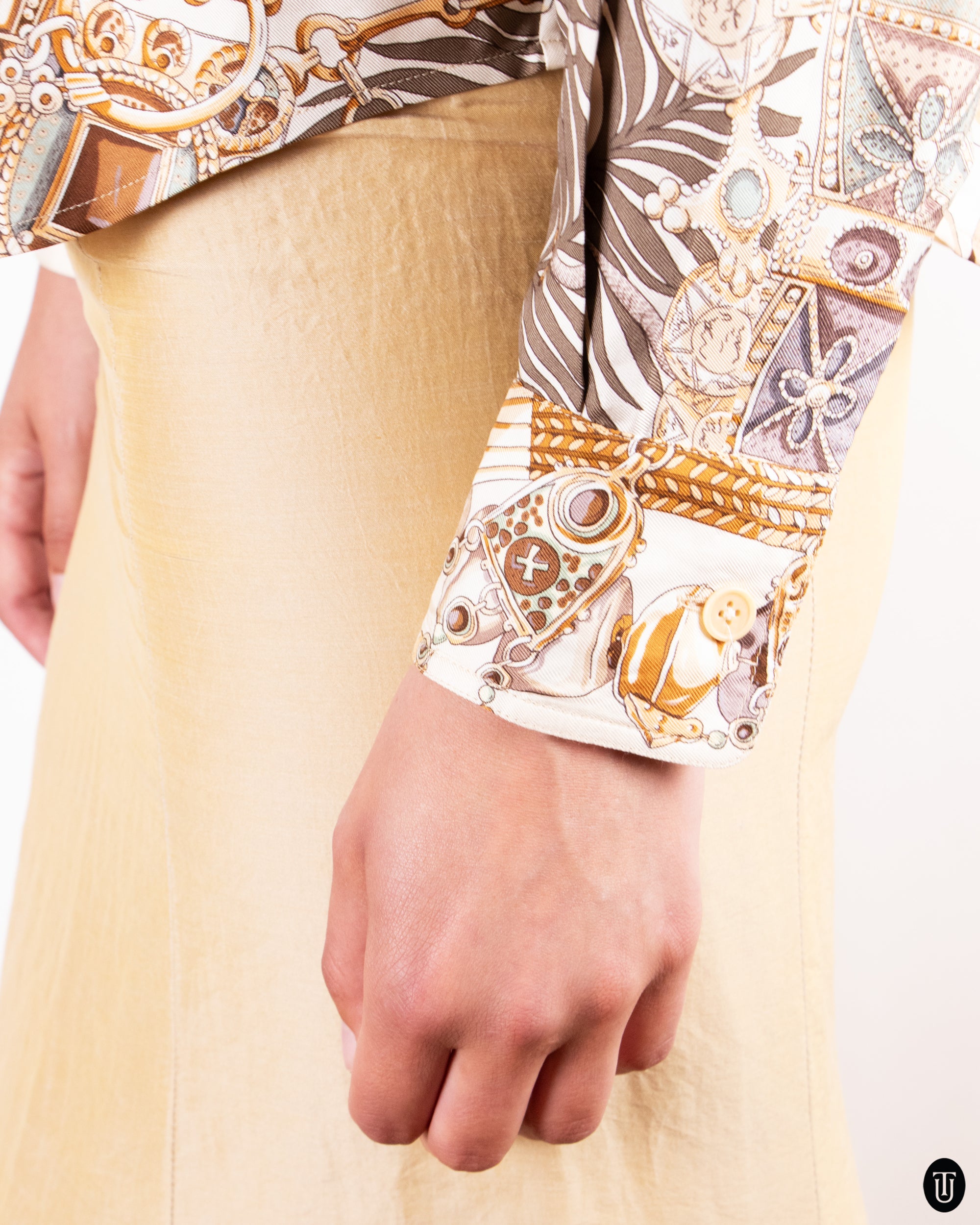 70's Hermès Silk Blouse M
