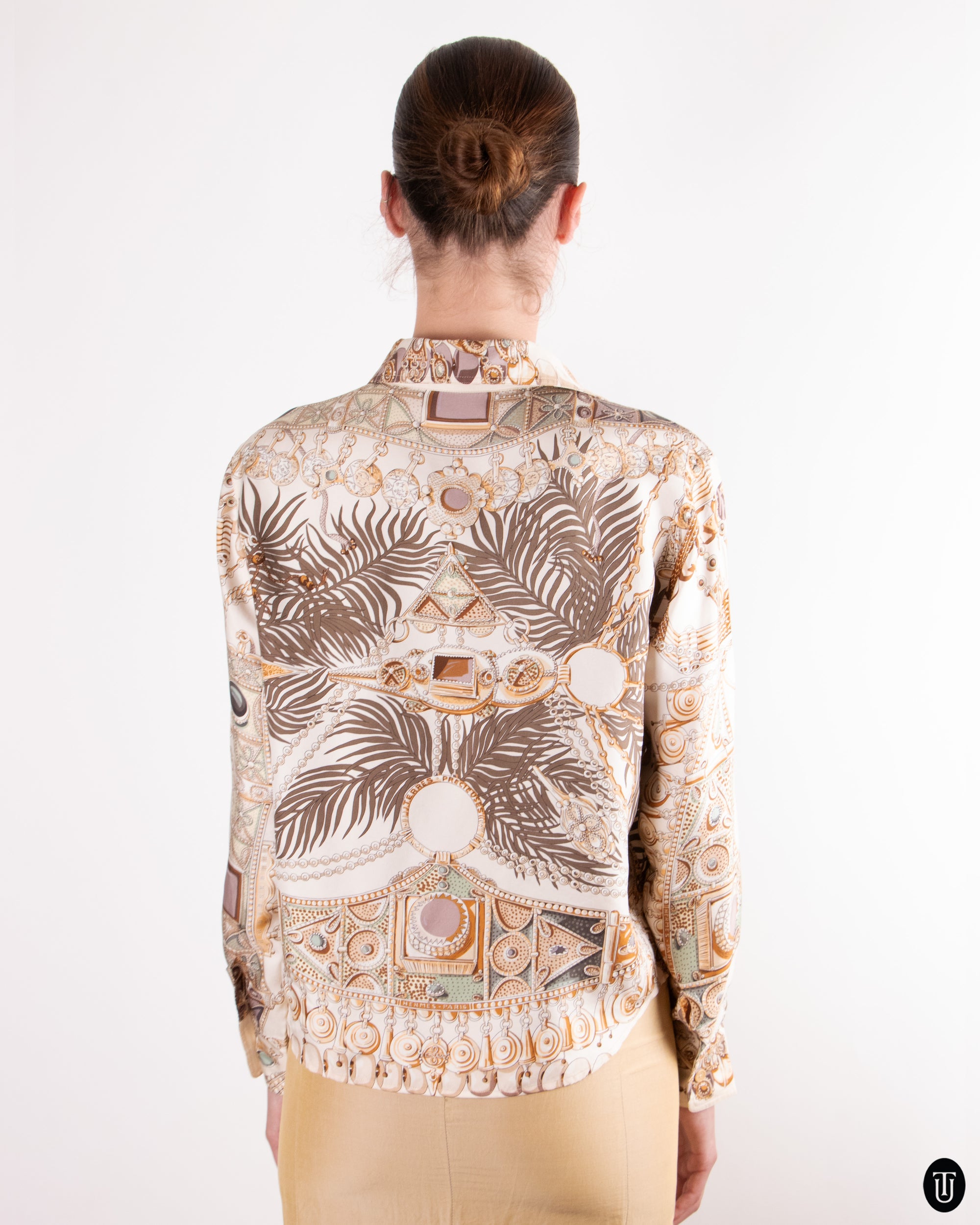70's Hermès Silk Blouse M