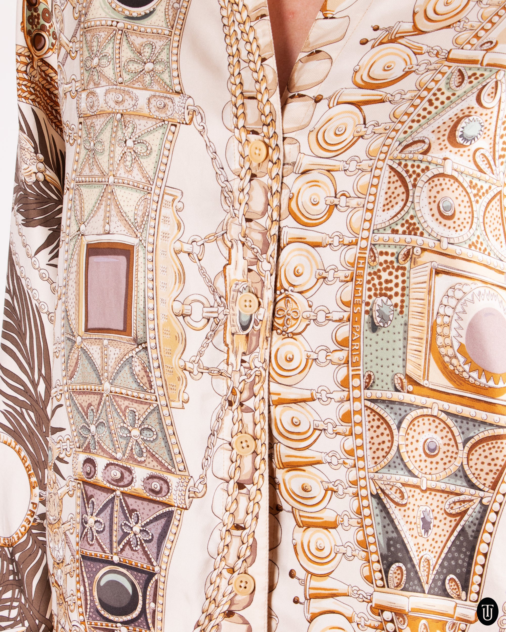 70's Hermès Silk Blouse M