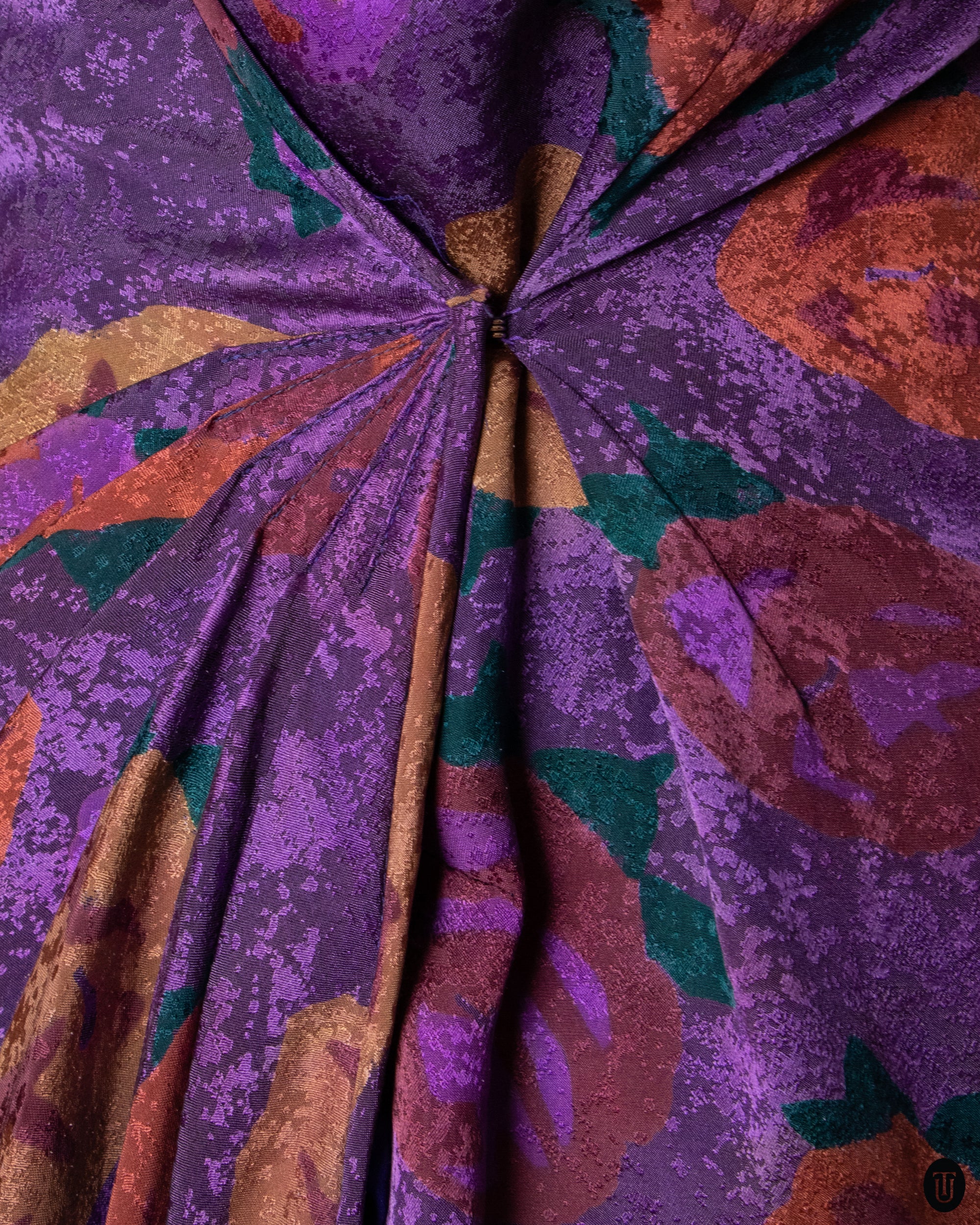 80's Ungaro Floral Wrap Dress M