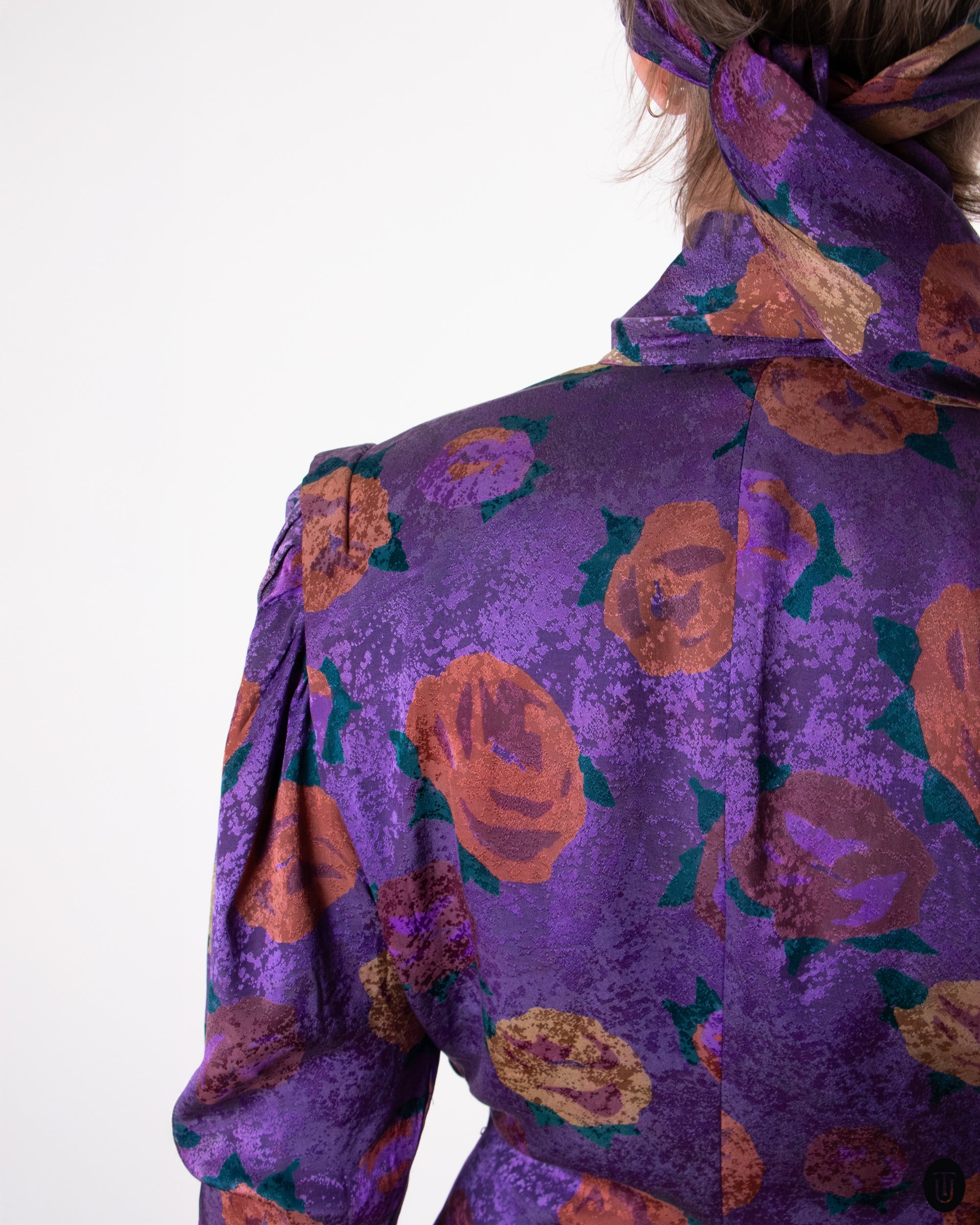 80's Ungaro Floral Wrap Dress M