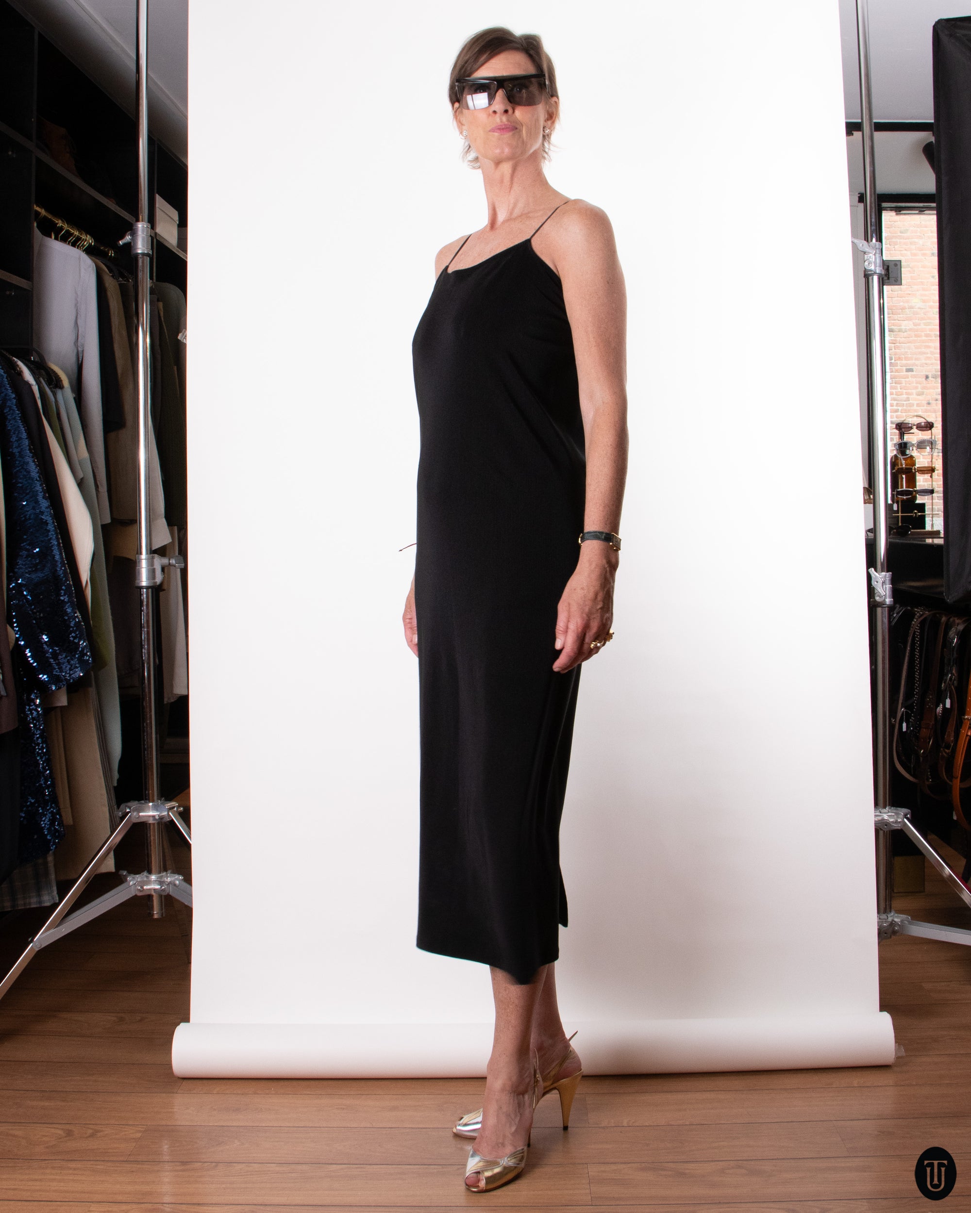 90's Yohji Yamamoto Slinky Black Dress M