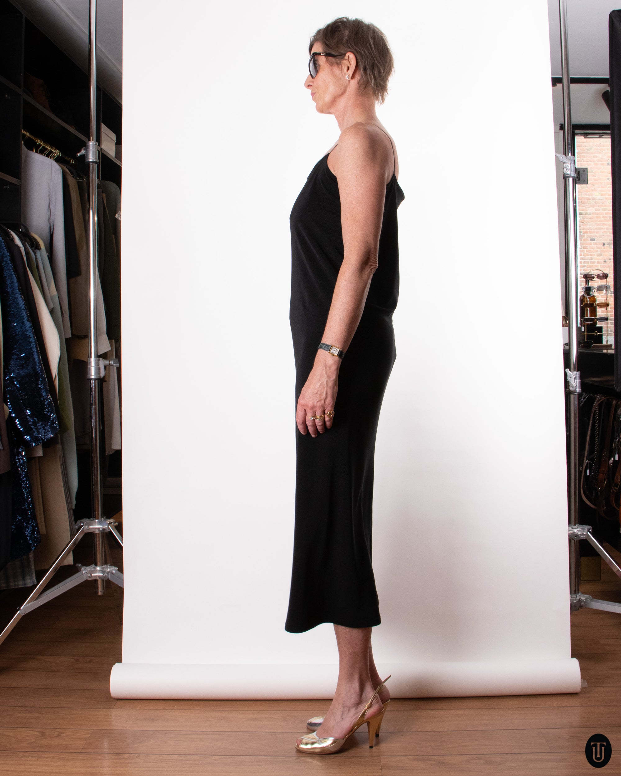 90's Yohji Yamamoto Slinky Black Dress M
