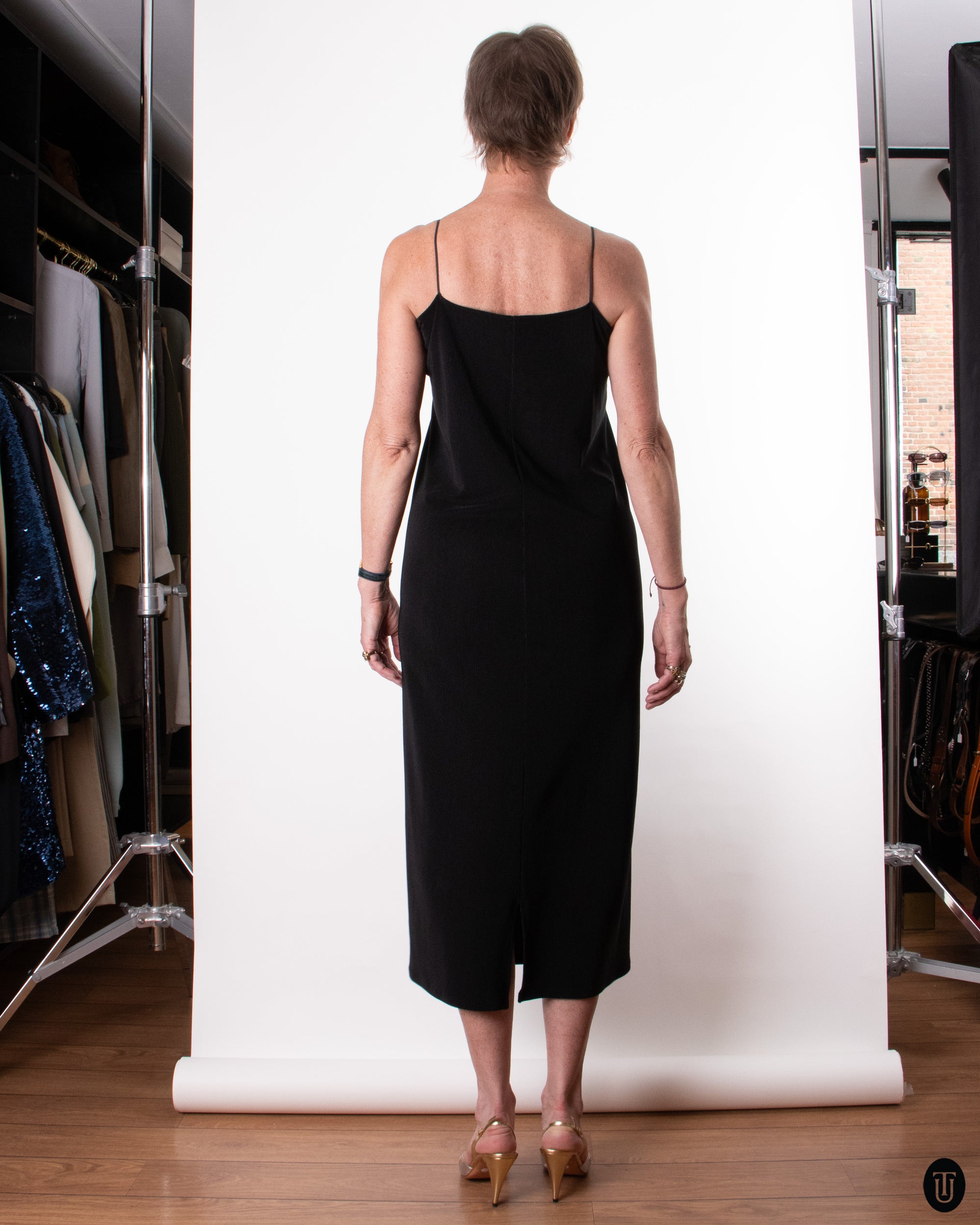 90's Yohji Yamamoto Slinky Black Dress M