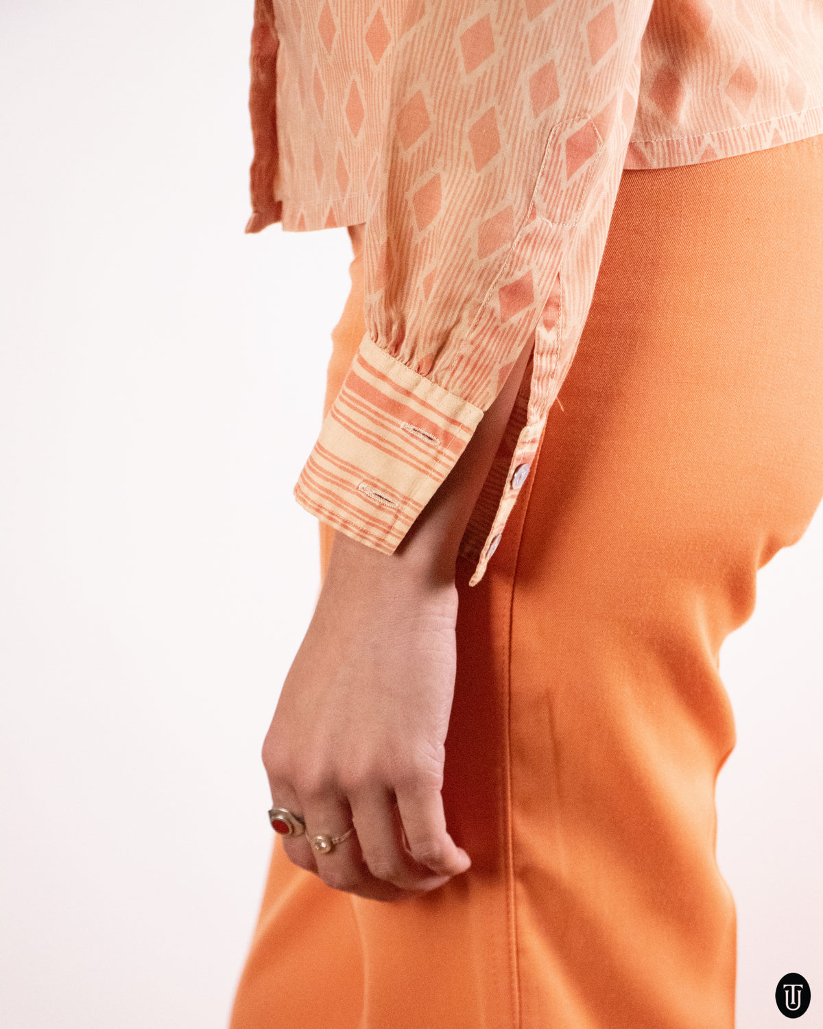 70's Saint Laurent "Rive Gauche" Orange Shirt S