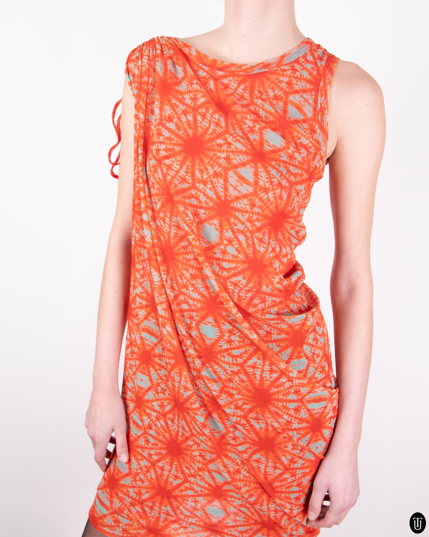 00's Jean Paul Gaultier Assymetric Mesh Dress M