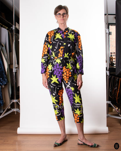 80's Yves Saint Laurent Cotton Jumpsuit M