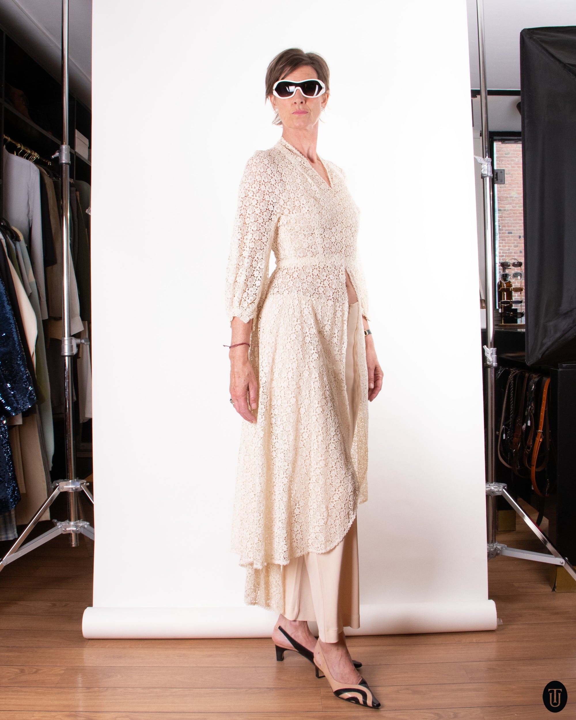 1930's Lace Dress XS