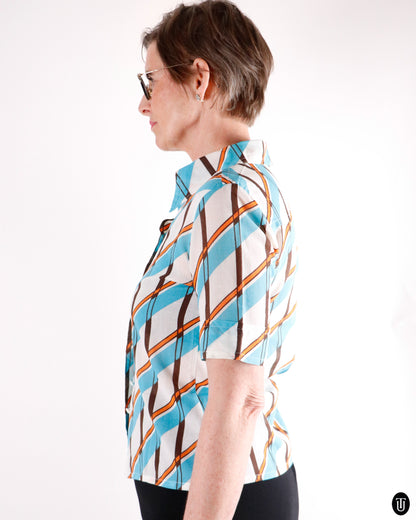 70's Christian Dior Cotton Shirt S