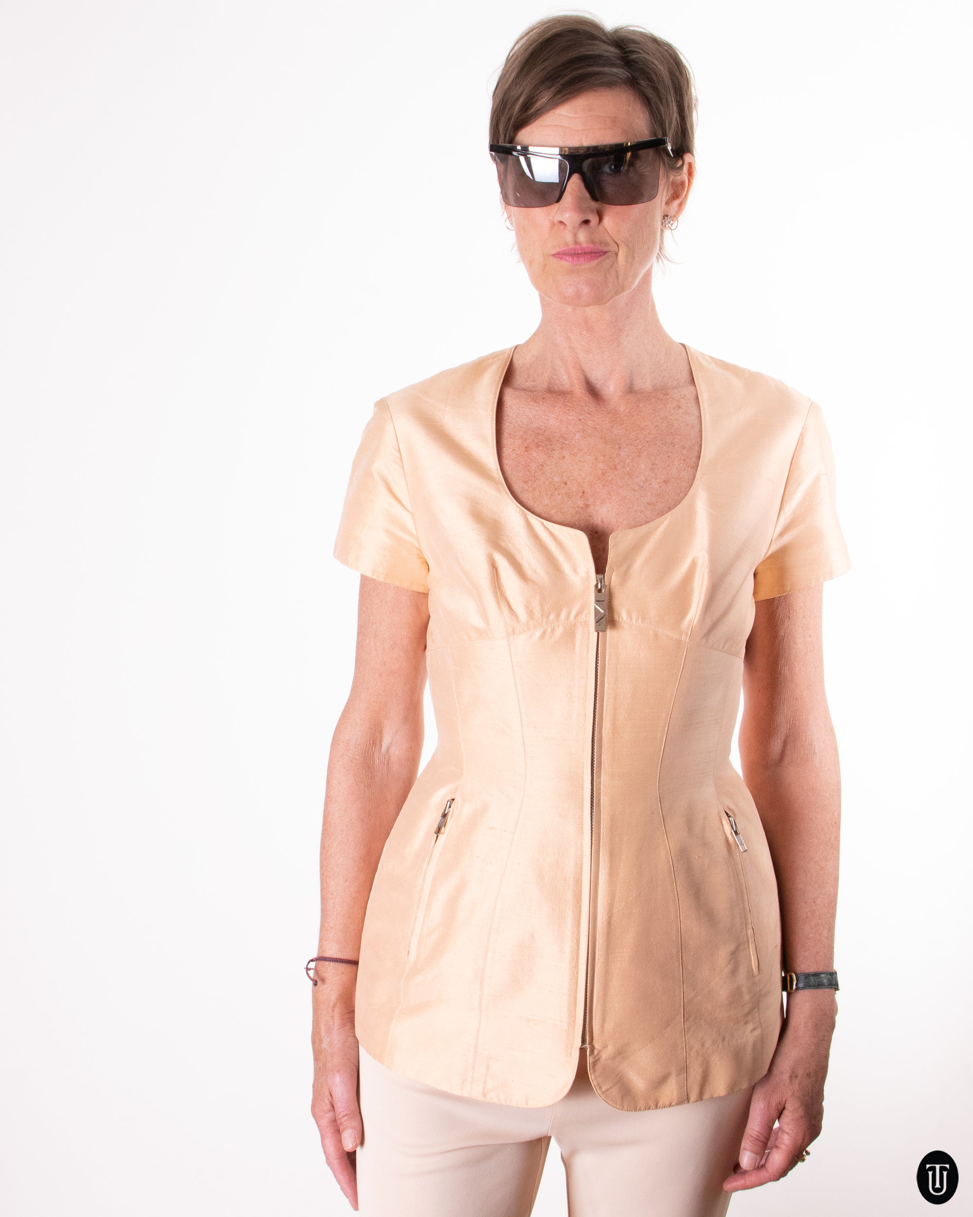00's Mugler Silk Jacket M