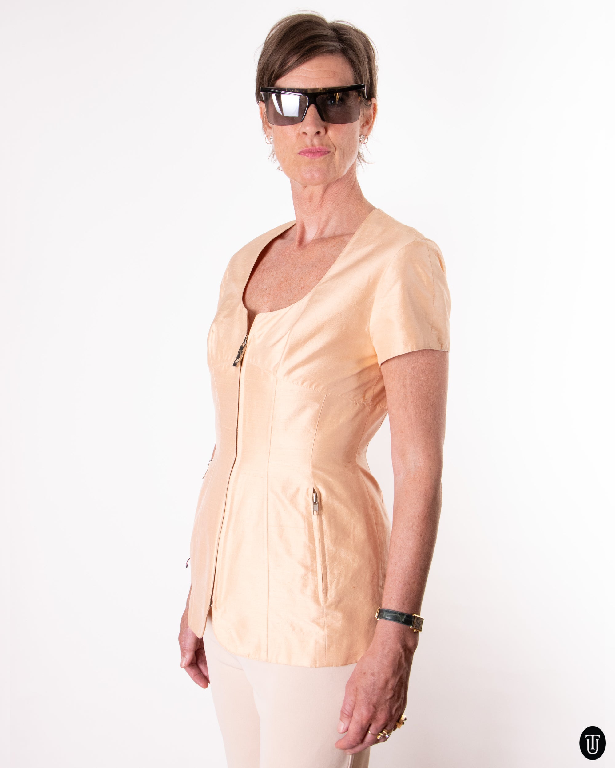 00's Mugler Silk Jacket M