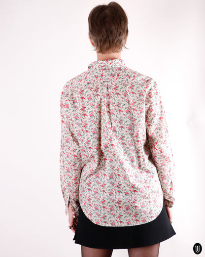 80's Cacharel Floral Liberty Cotton Shirt M