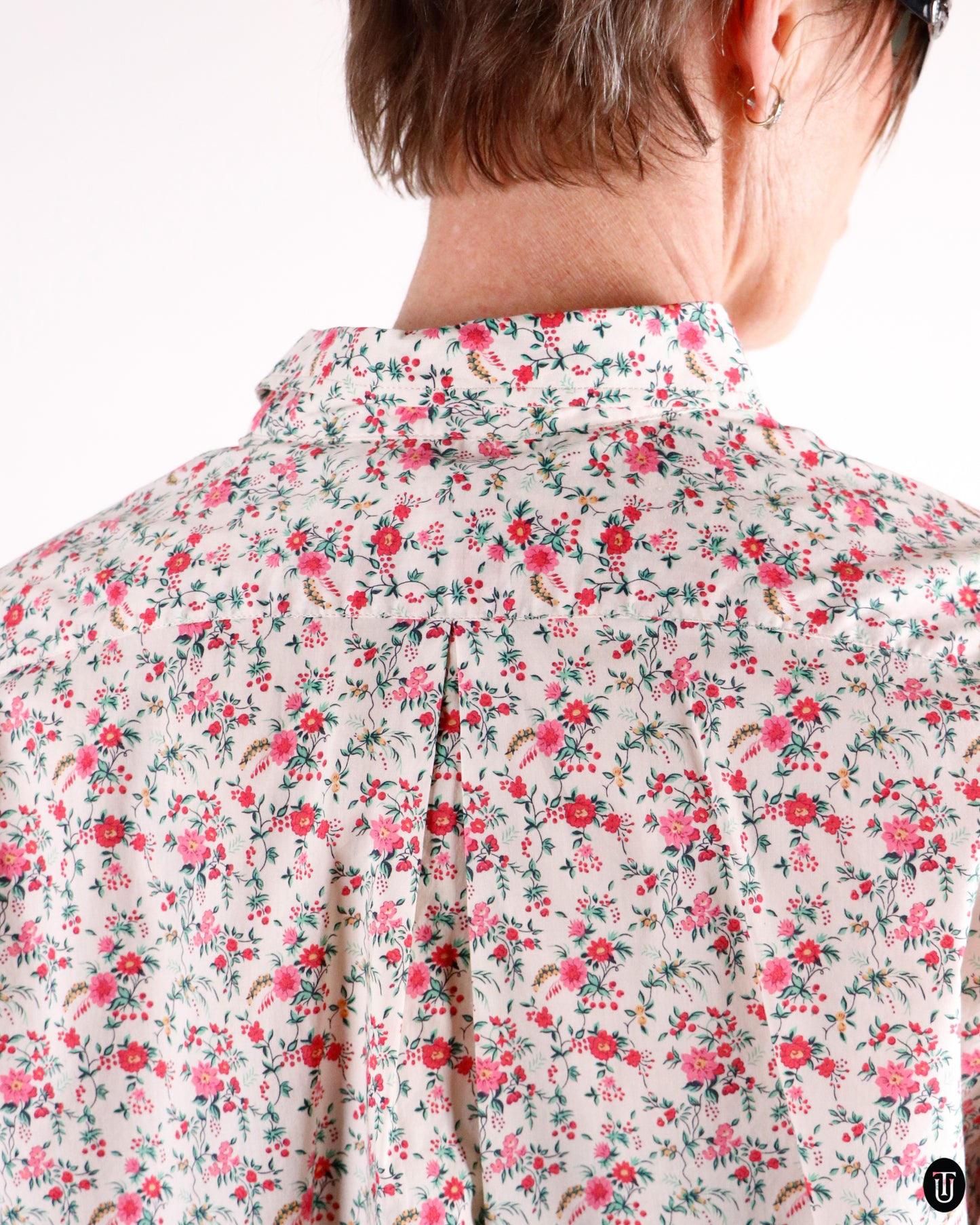 80's Cacharel Floral Liberty Cotton Shirt M