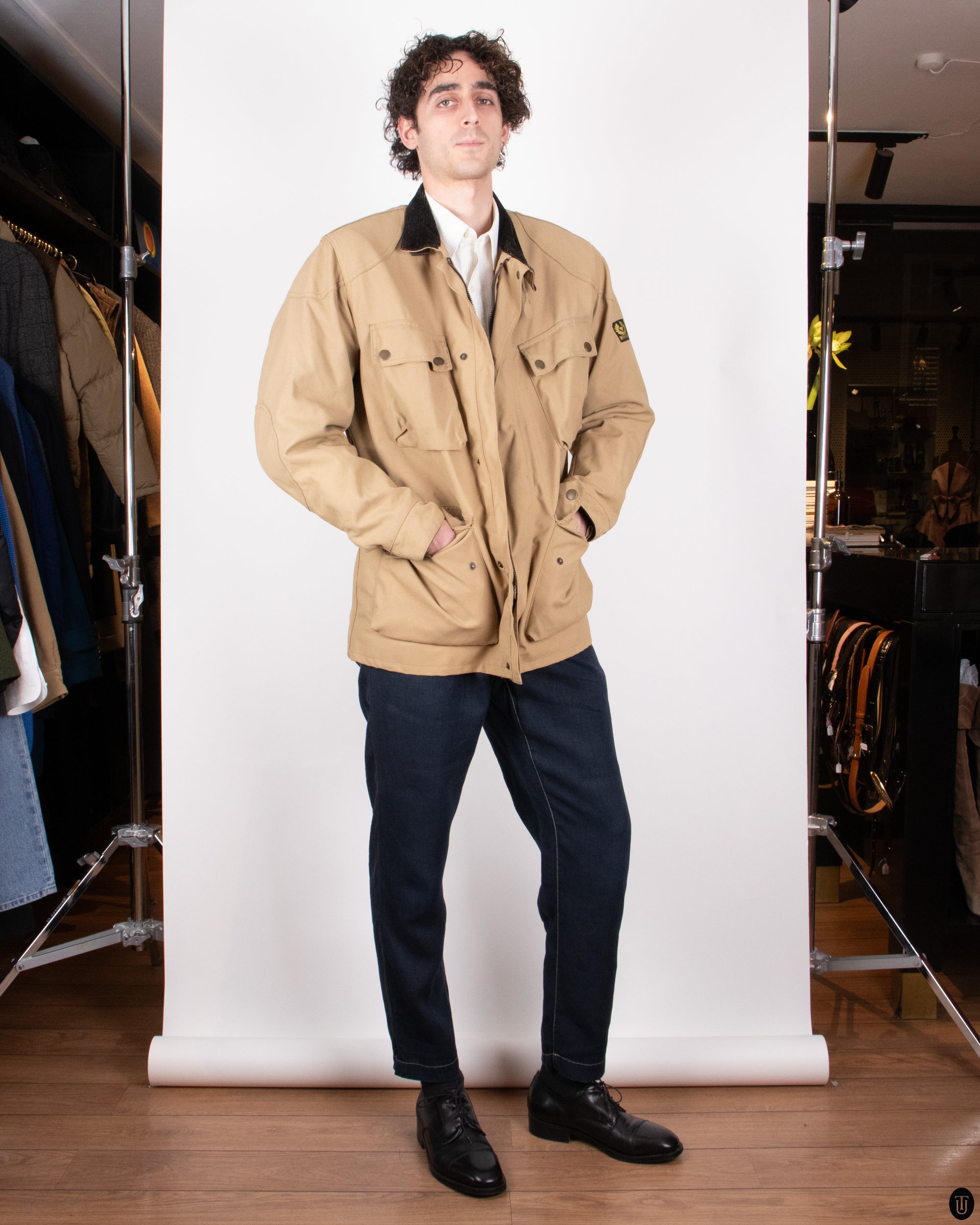 90s Belstaff Canvas Moto Jacket L