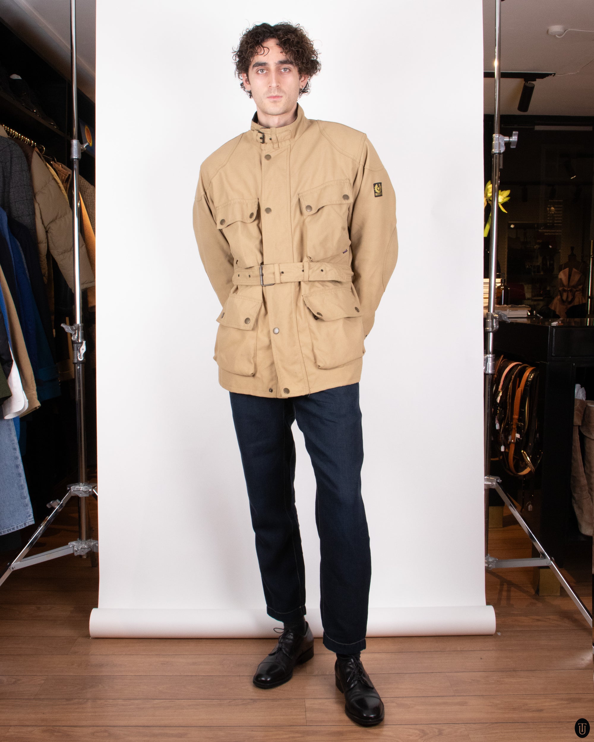 90s Belstaff Canvas Moto Jacket L
