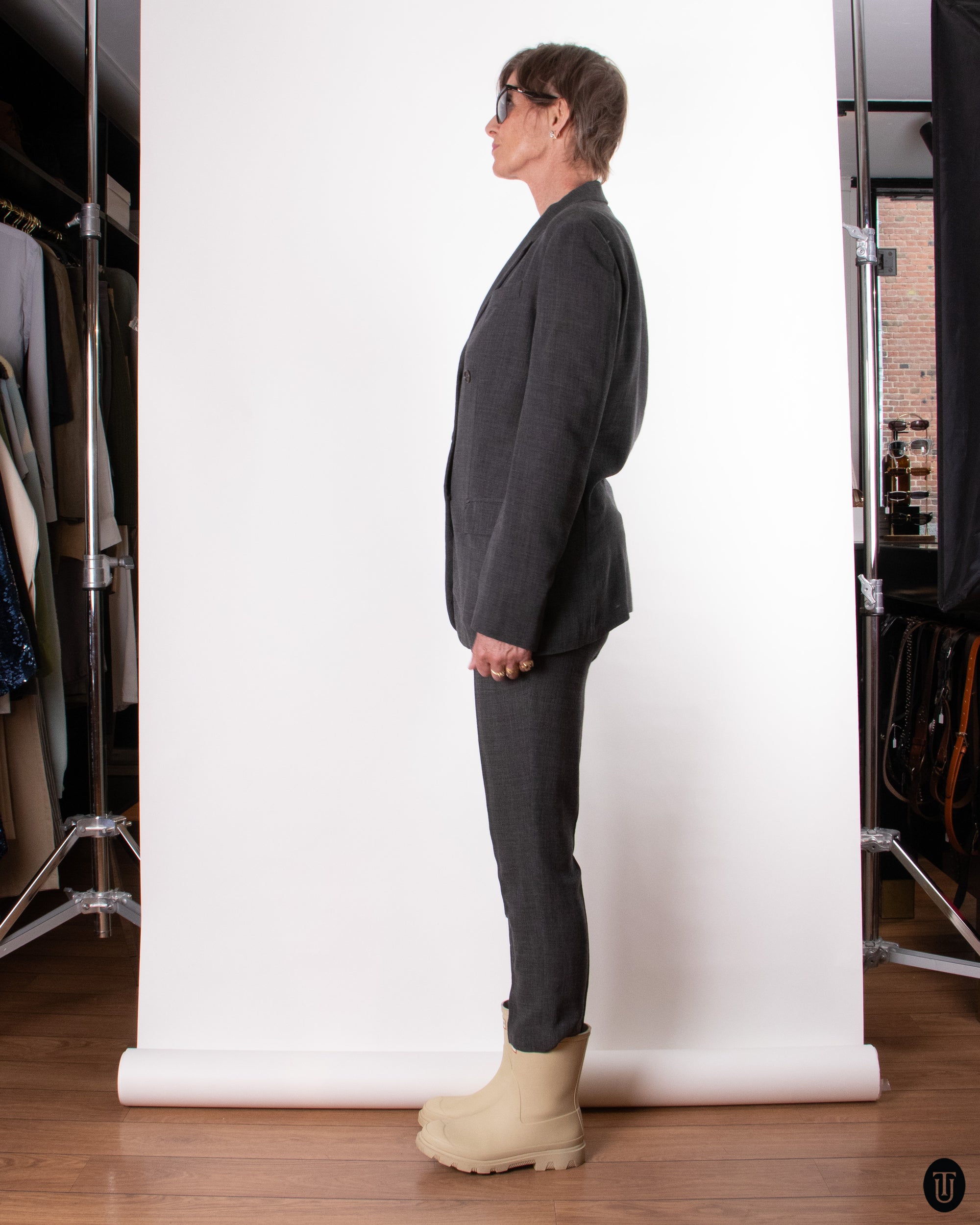 1990's Helmut Lang Charcoal Suit S