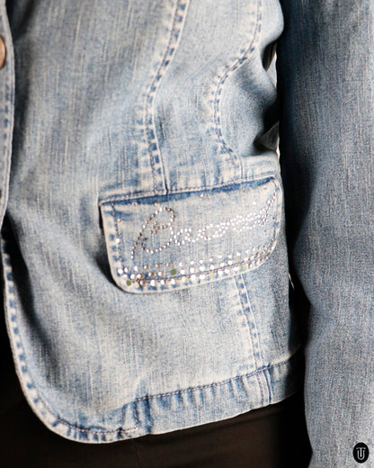 00's Roccobarocco Fitted Denim Jacket M
