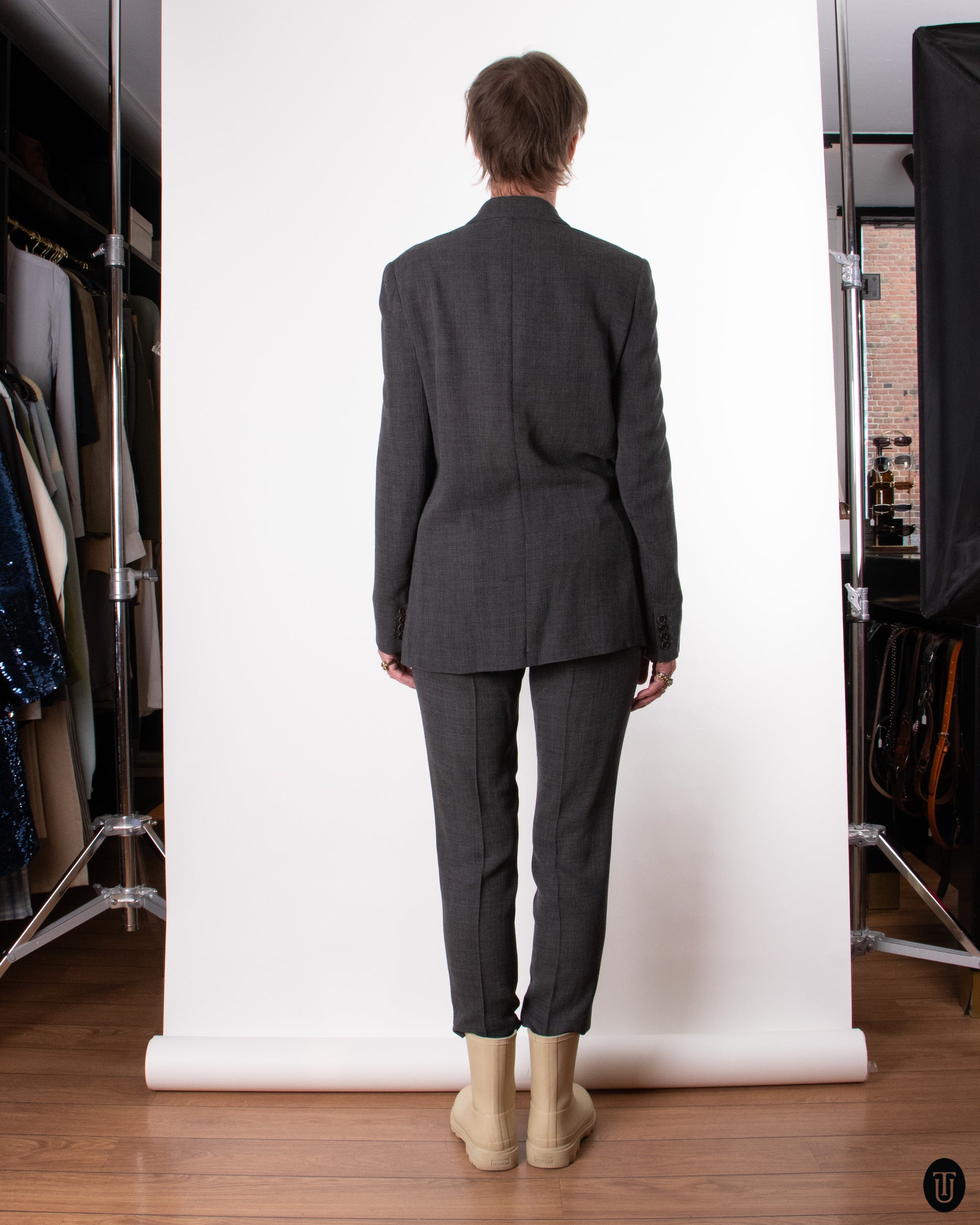 1990's Helmut Lang Charcoal Suit S