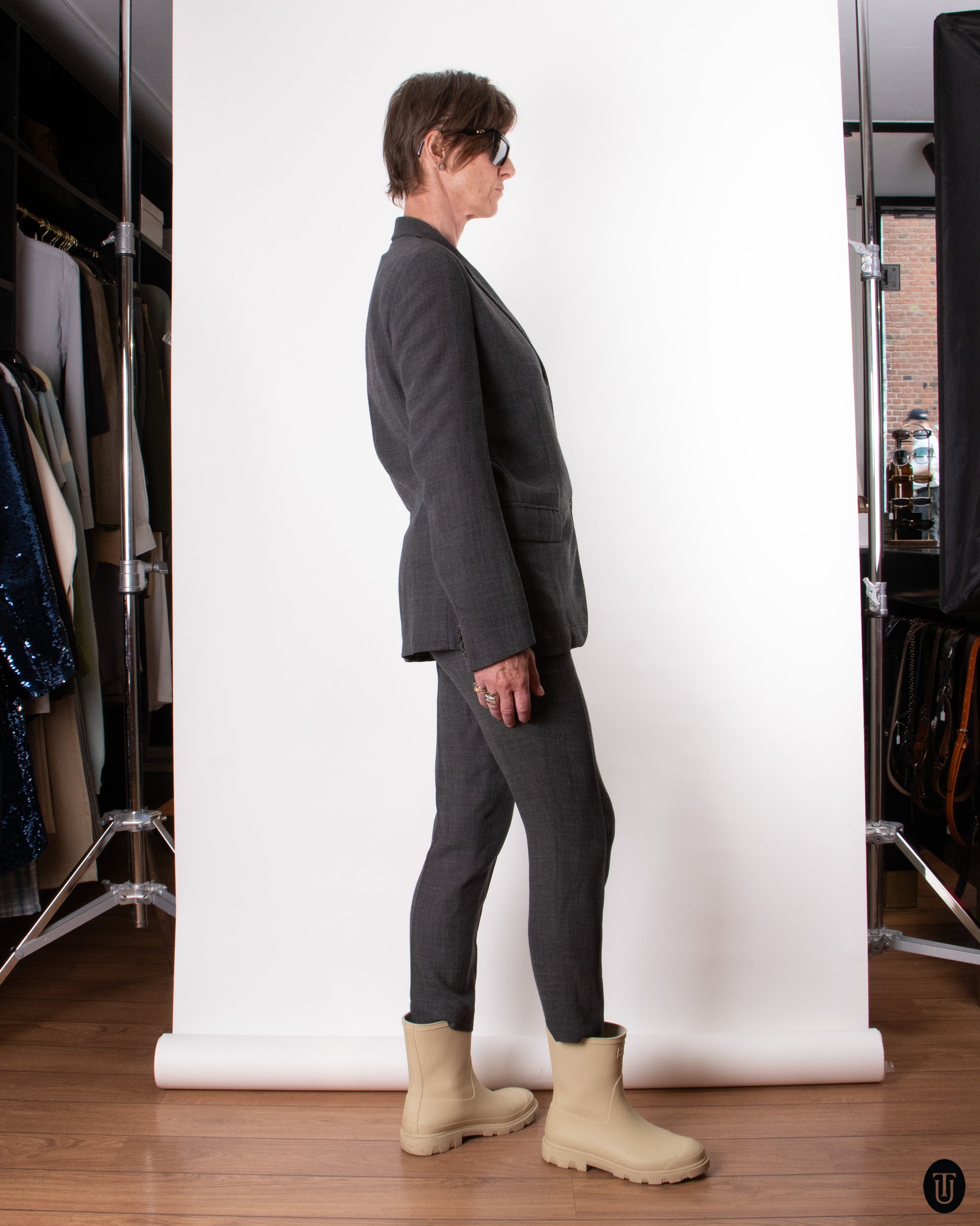 1990's Helmut Lang Charcoal Suit S