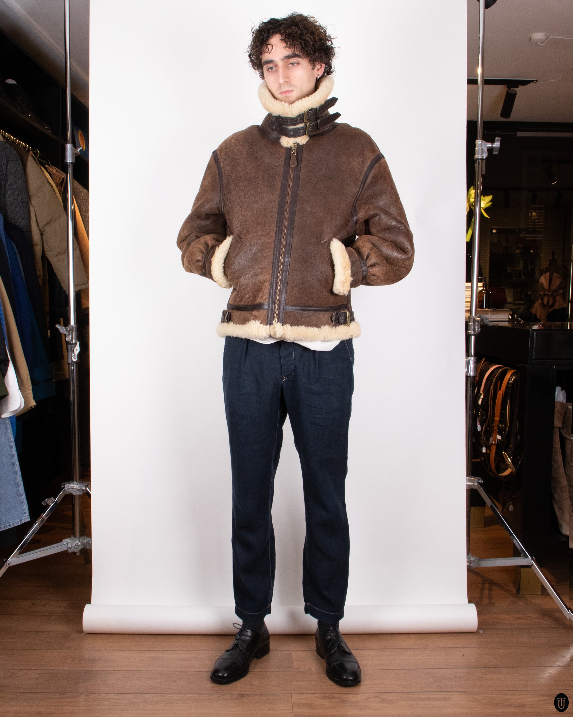 00's Avirex LTD Shearling Jacket M