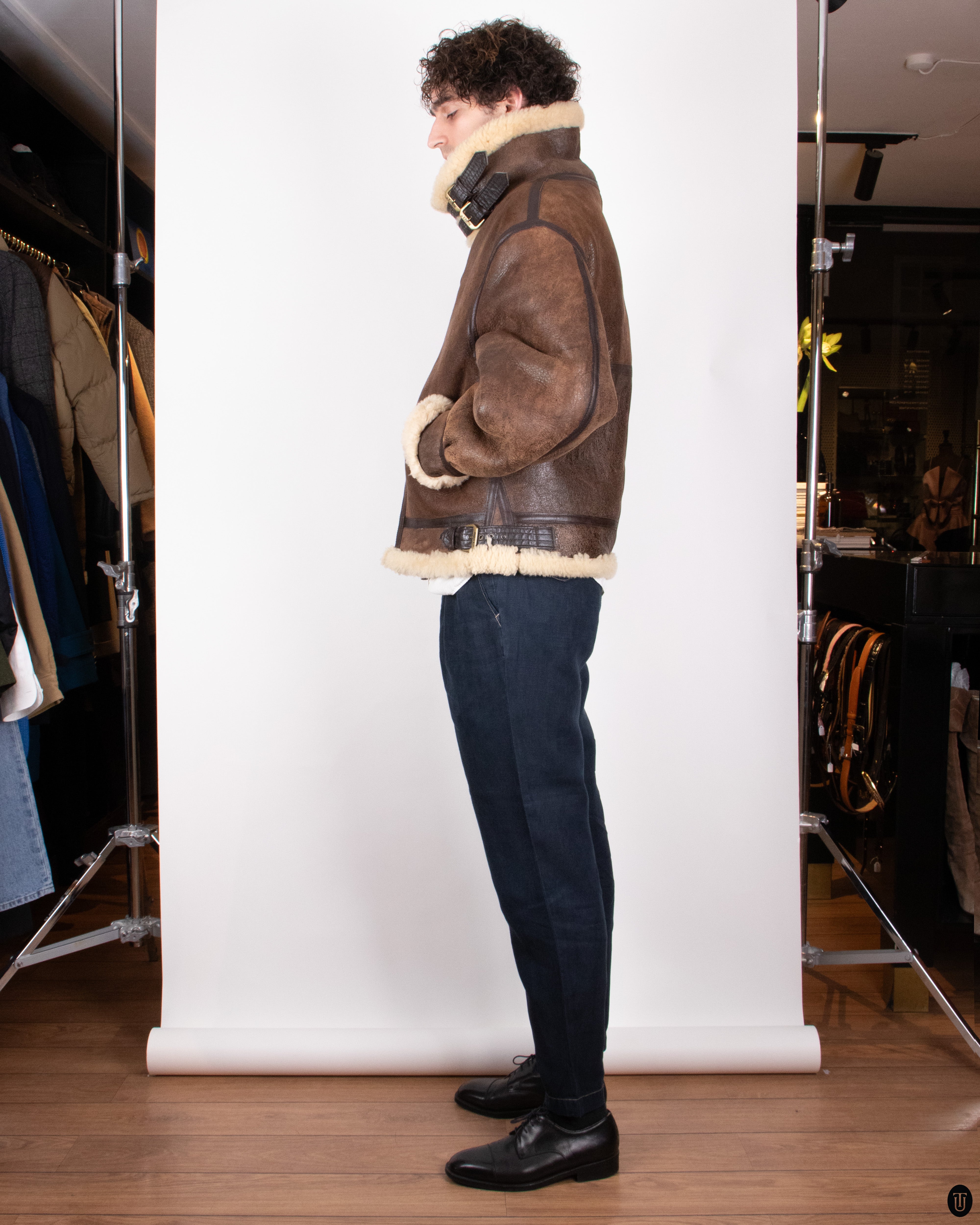 00s Avirex LTD Shearling Jacket M