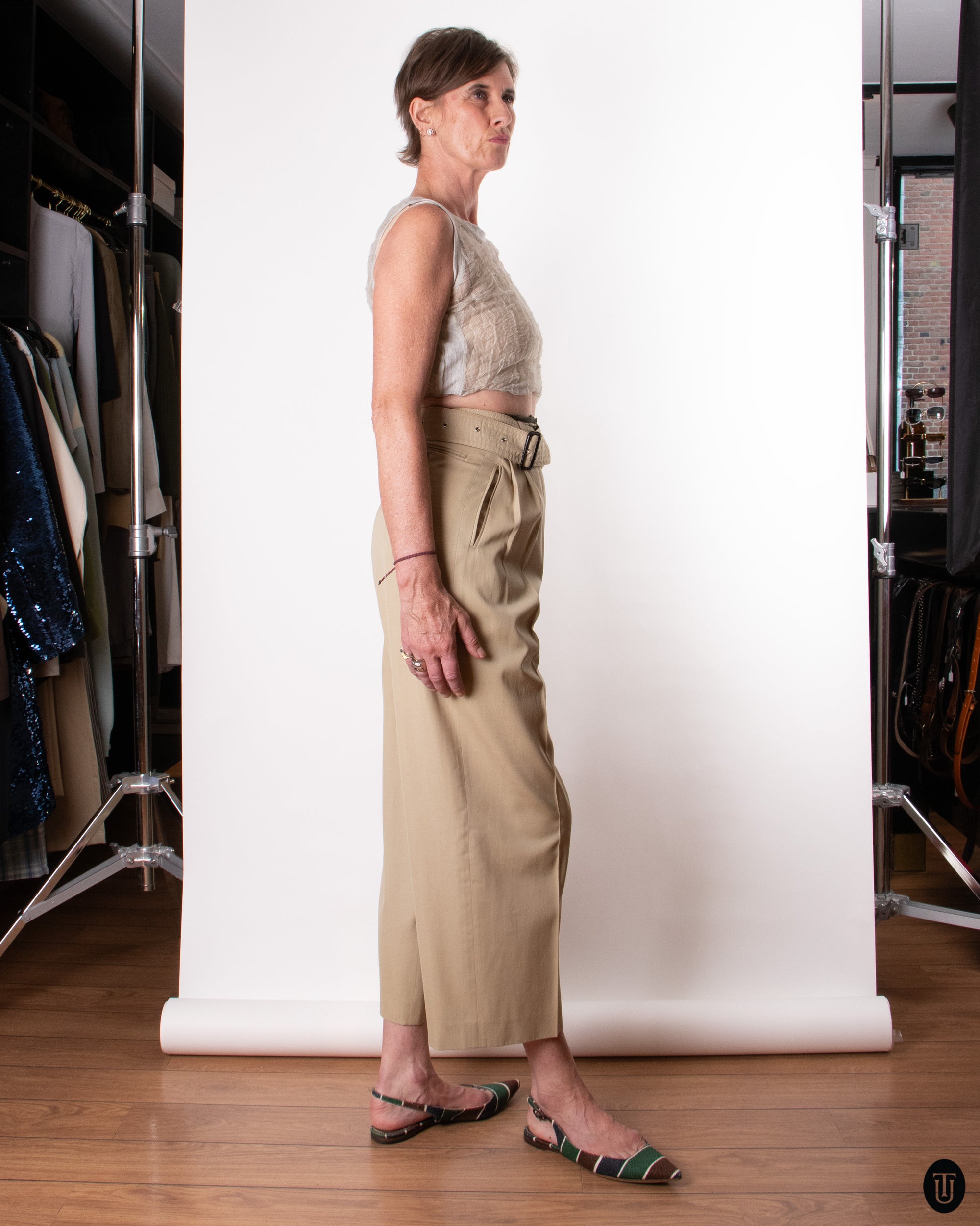 00's Jean Paul Gaultier Belted Culottes M