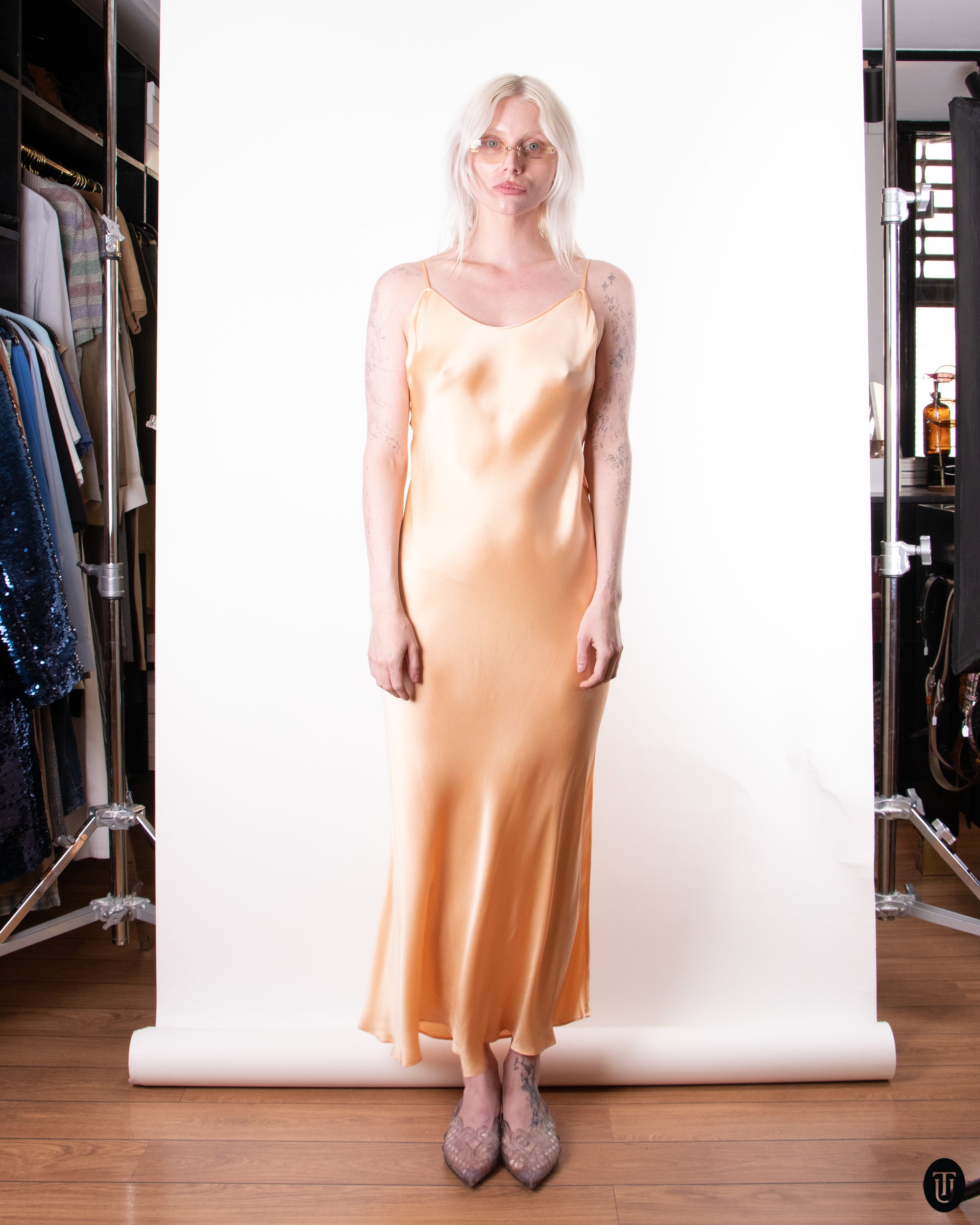 90's Silk Slip Dress S