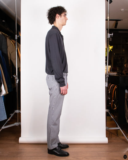 00's Romeo Gigli Blue Striped Trousers M