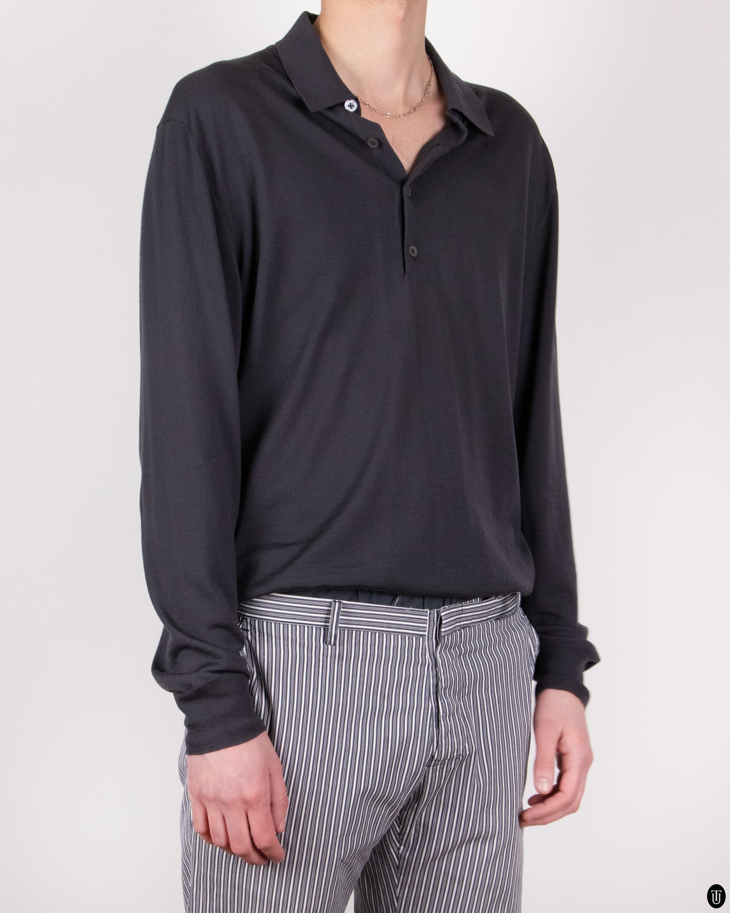 00's Romeo Gigli Blue Striped Trousers M