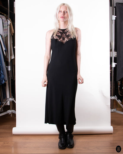 90's Marella Black Midi Dress M