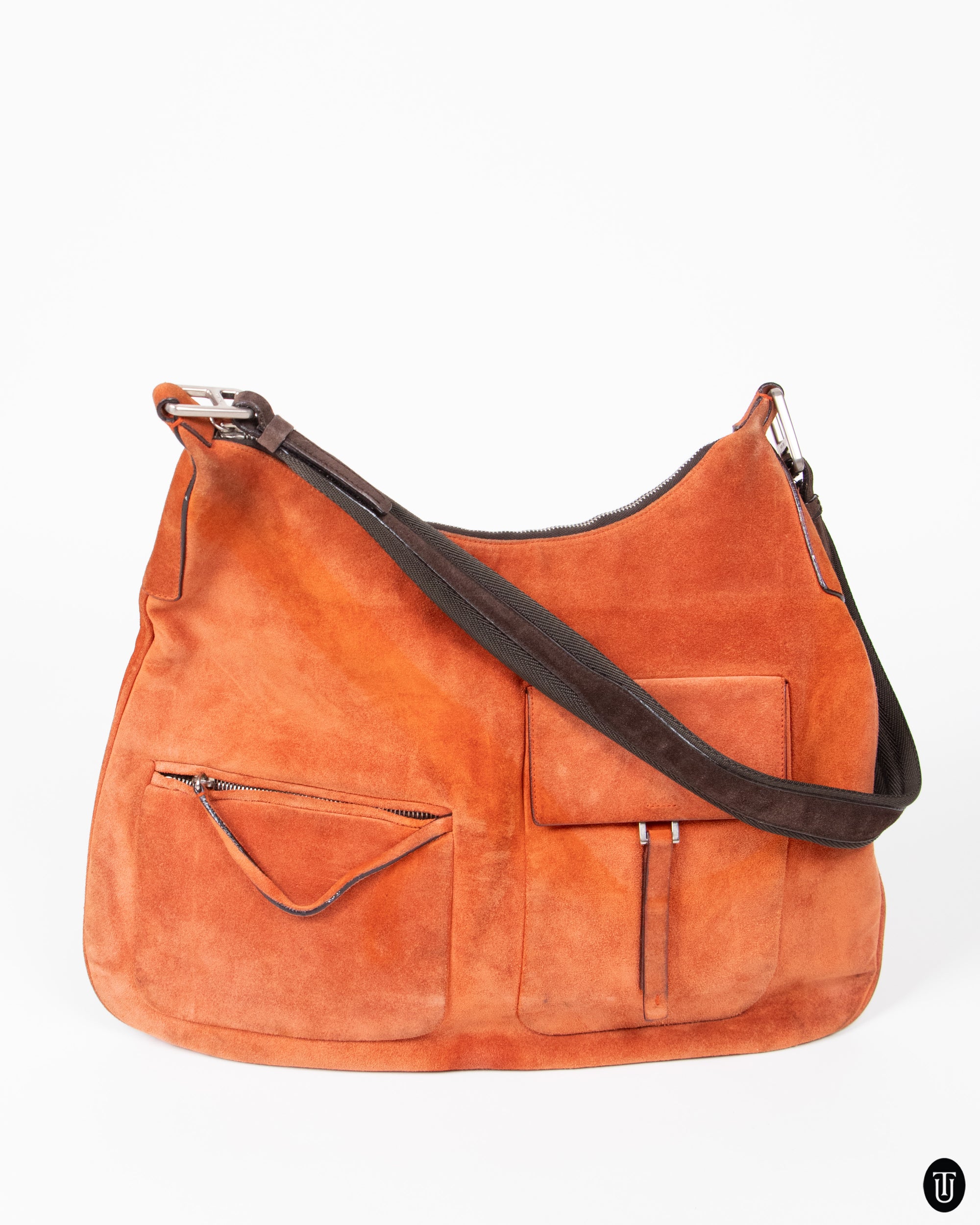 90's Prada Suede Messenger Bag