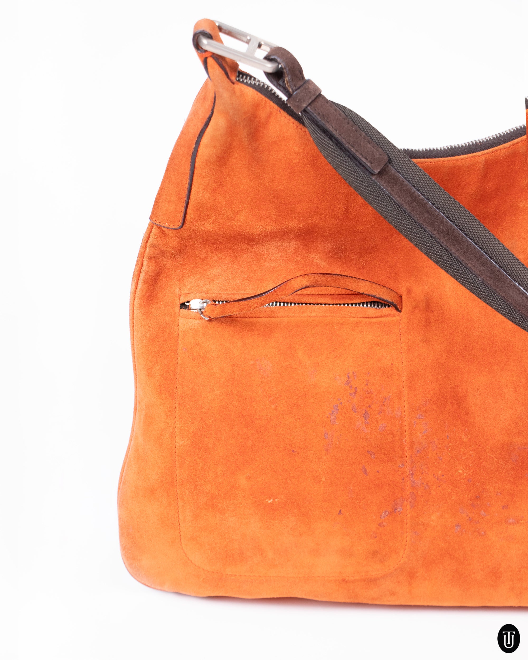 90's Prada Suede Messenger Bag