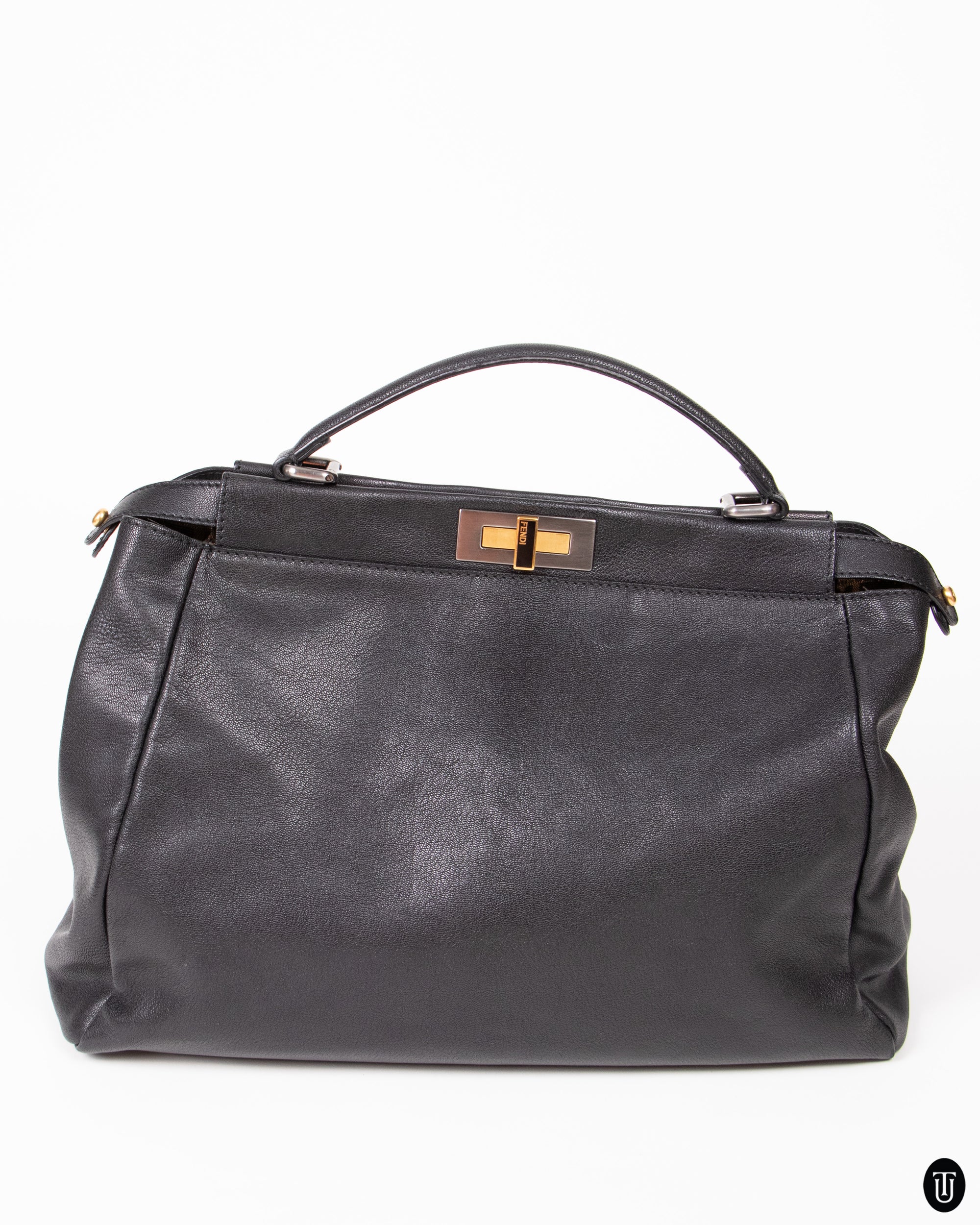00's Fendi Peekaboo Leather Briefcase