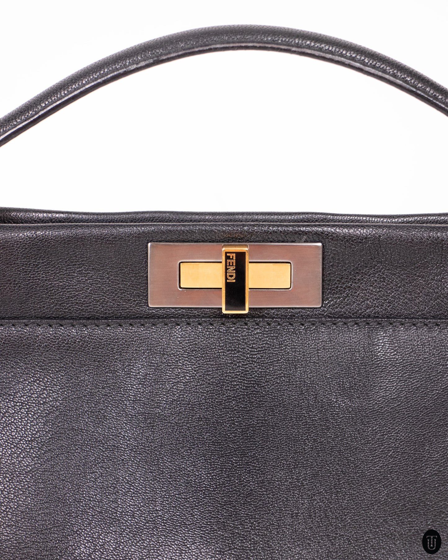 00's Fendi Peekaboo Leather Briefcase
