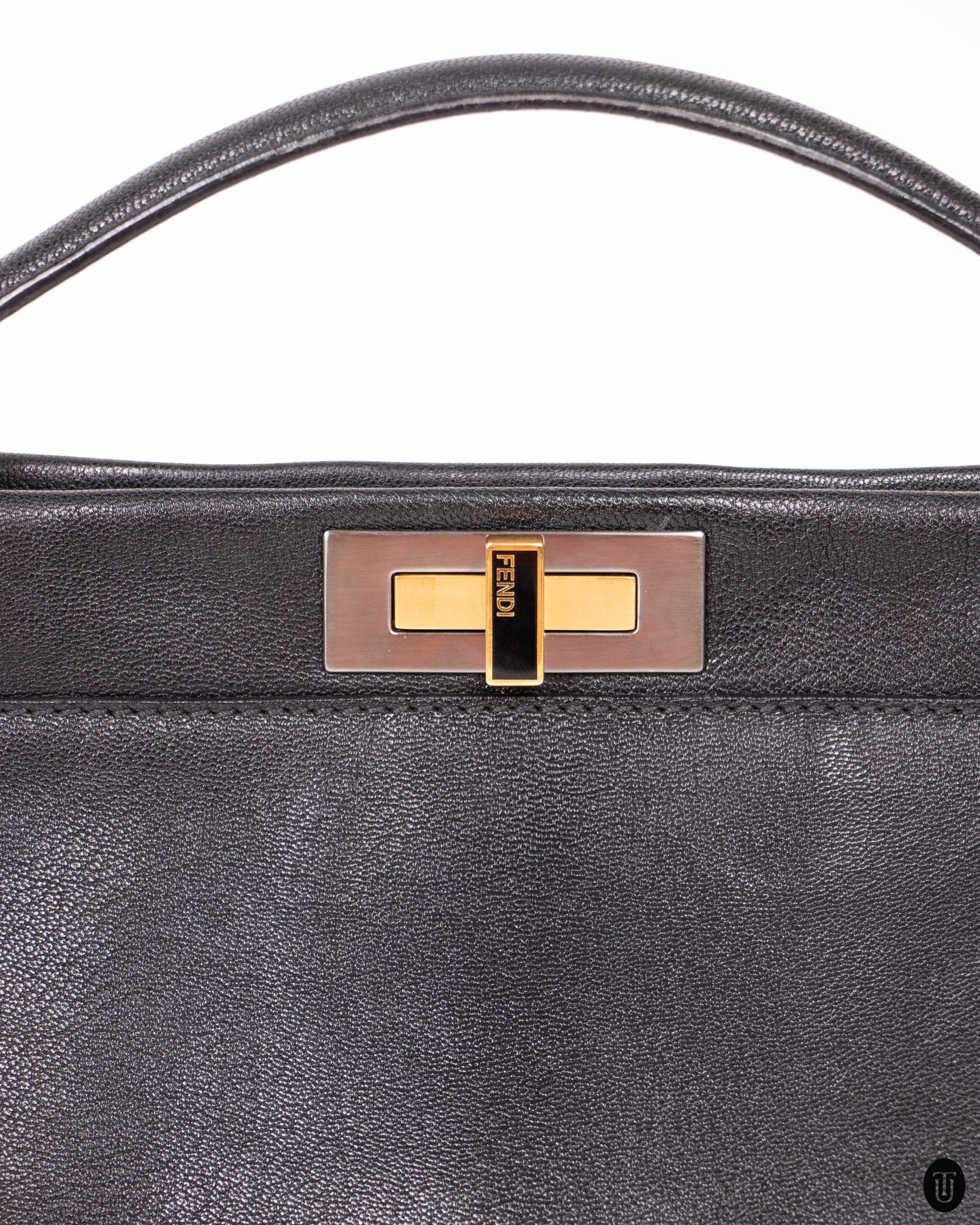 00's Fendi Peekaboo Leather Briefcase