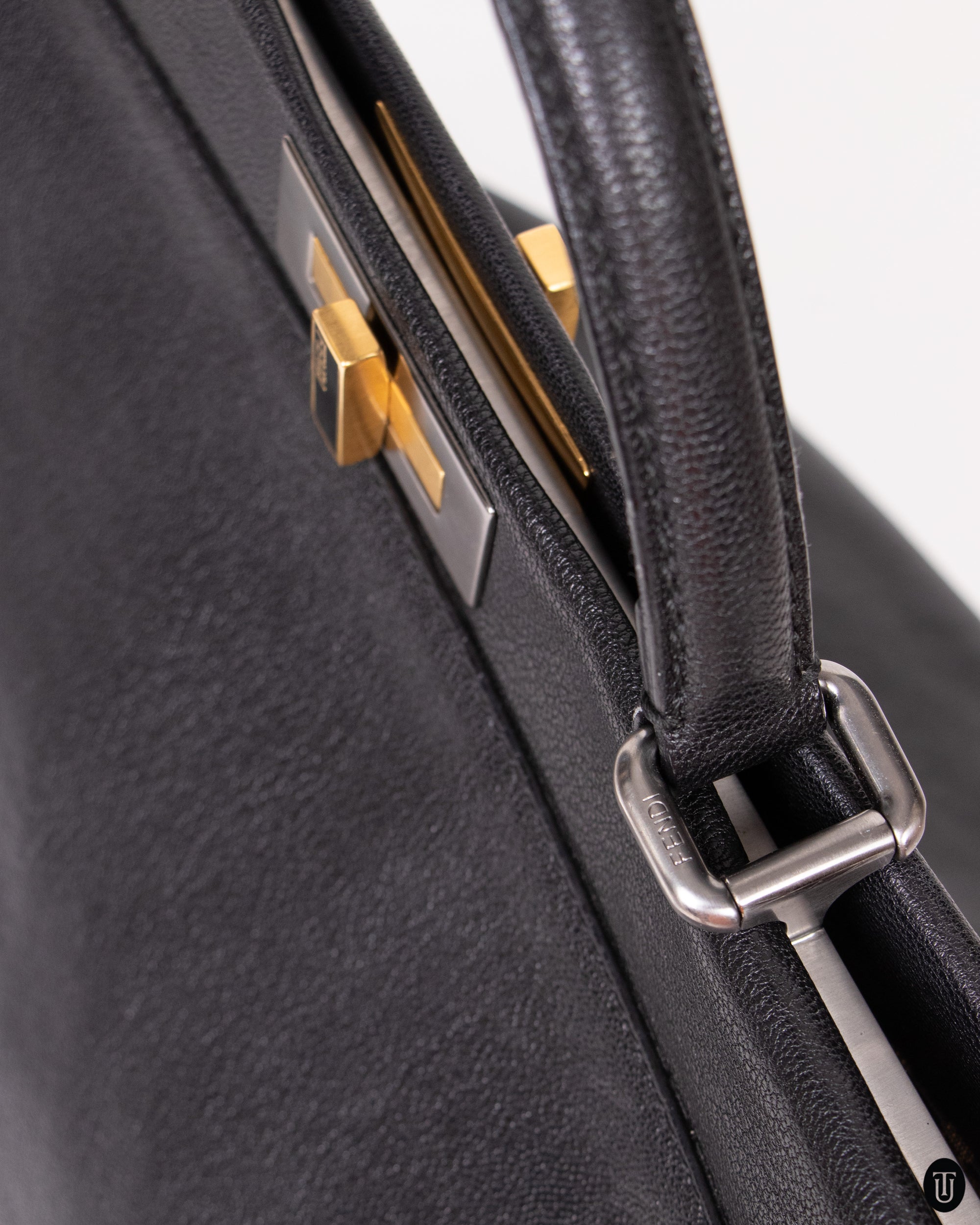 00's Fendi Peekaboo Leather Briefcase