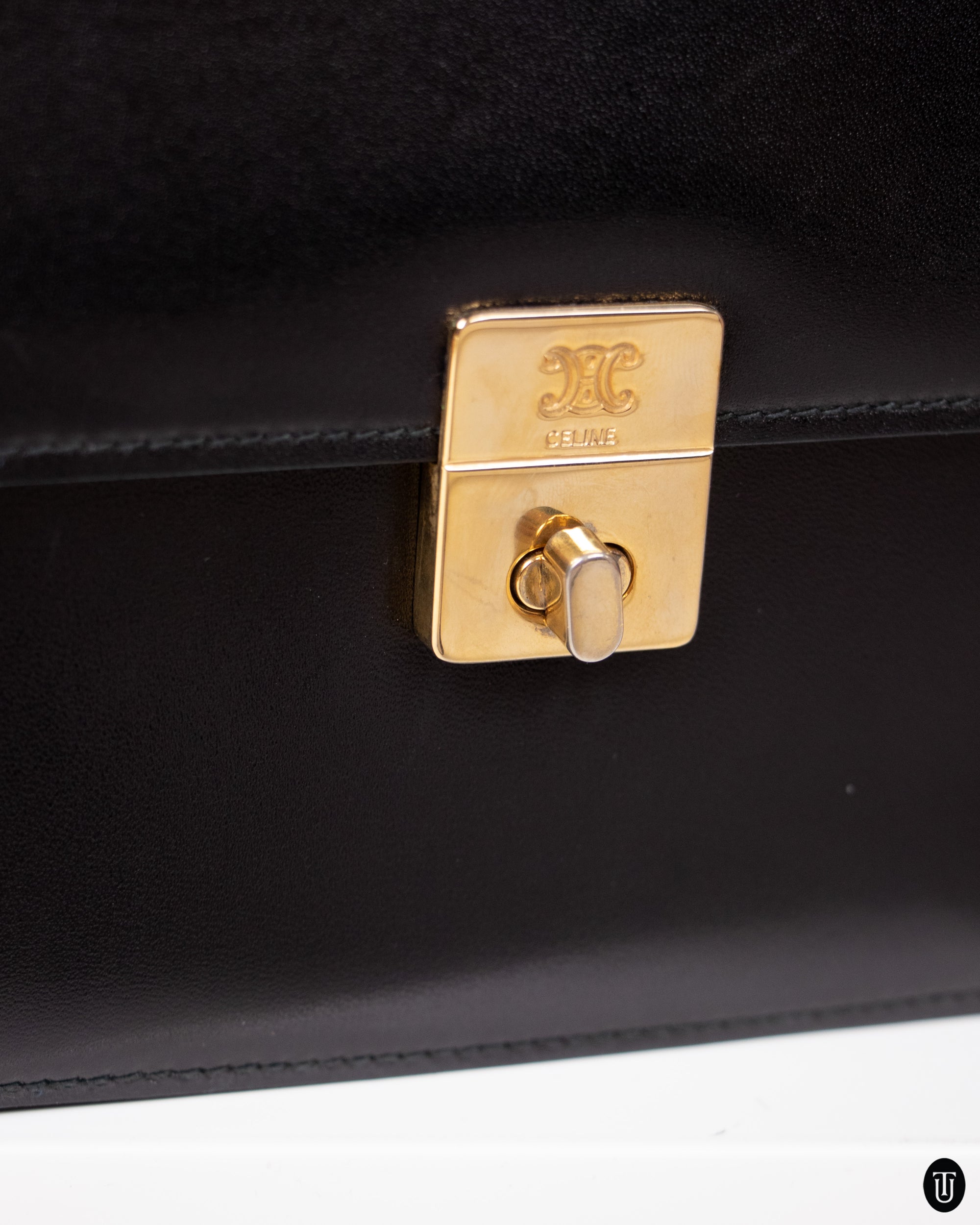 70's Celine Leather Box Bag