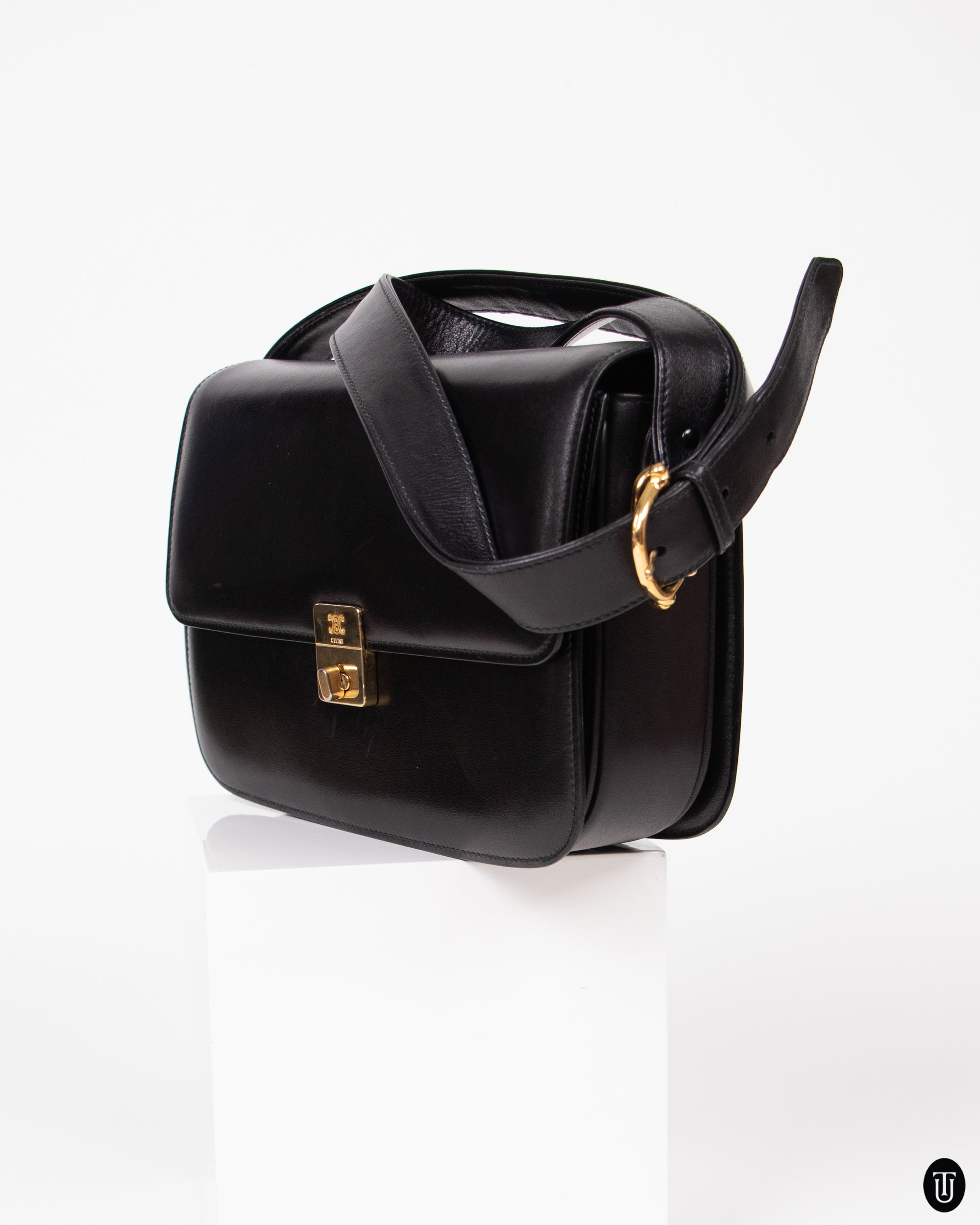 70's Celine Leather Box Bag
