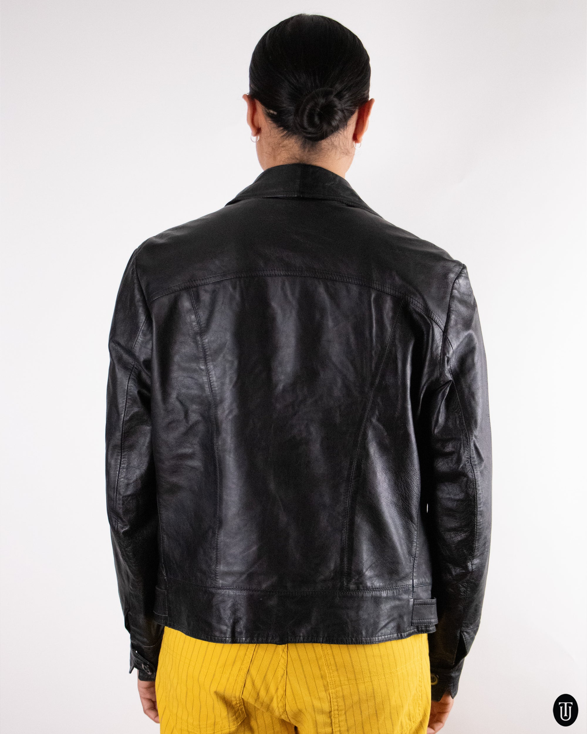 90's Boxy Leather Jacket S