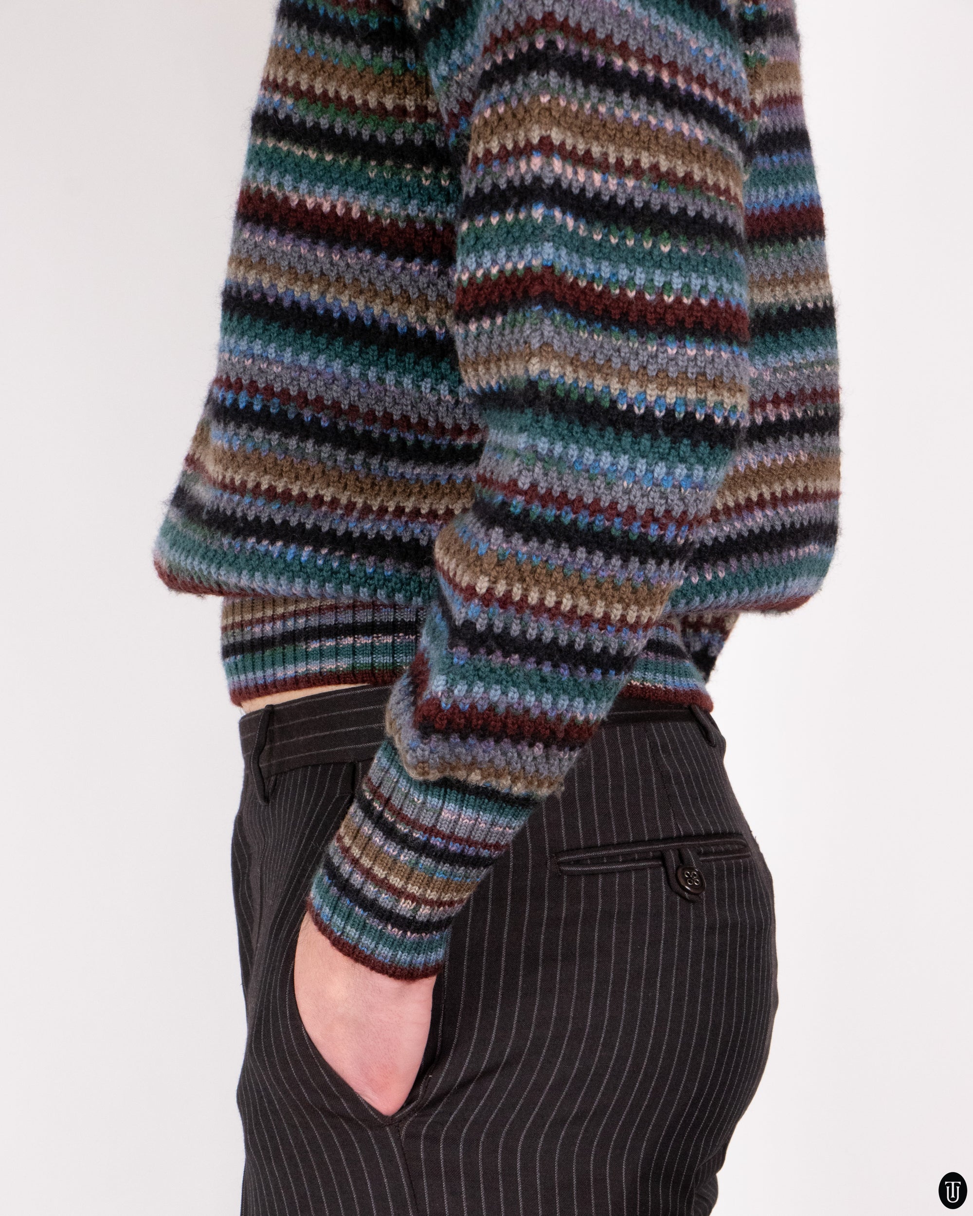 90's Etro Pin Stripe Suit Pants M