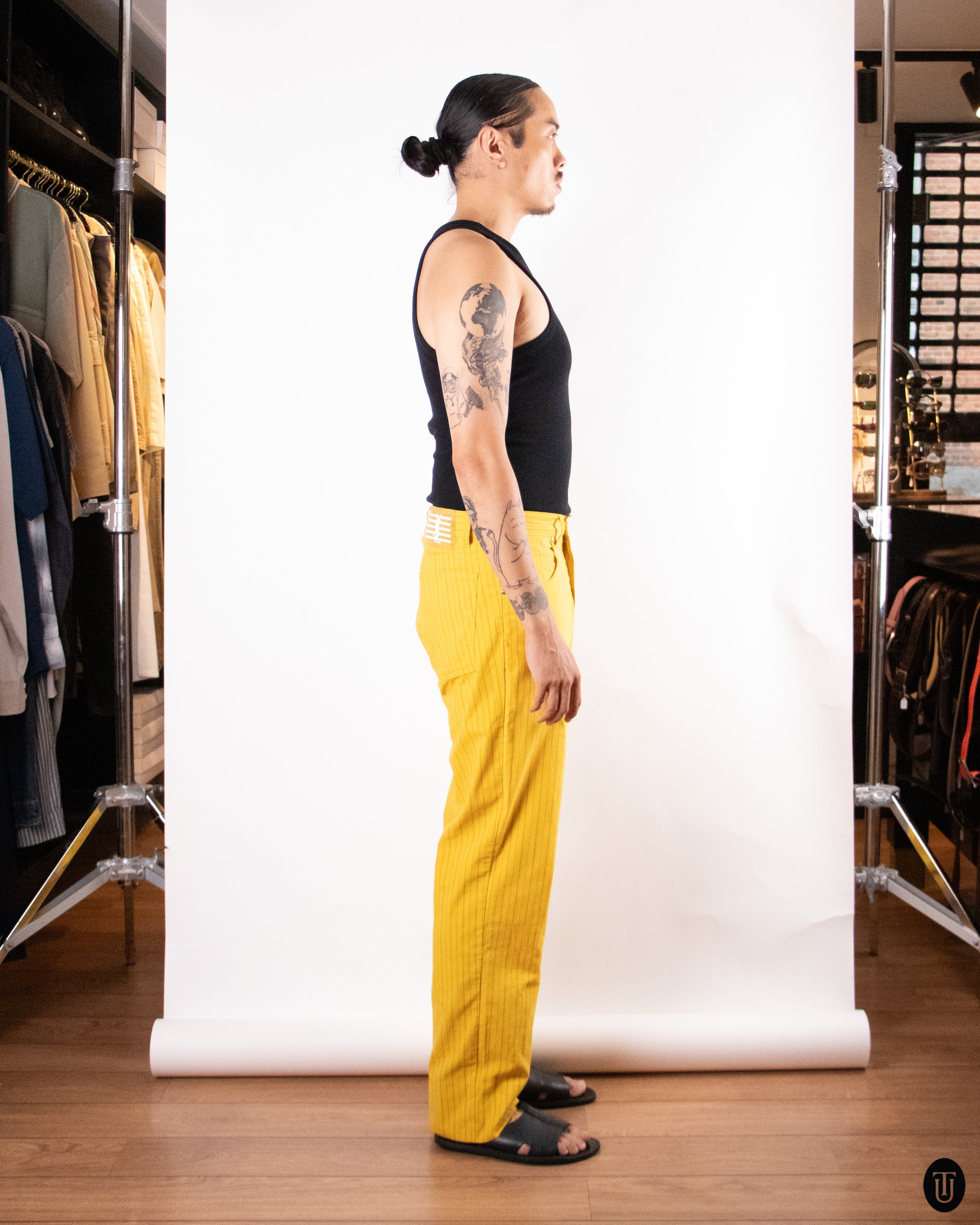 90's YSL Yellow Cotton Pants M