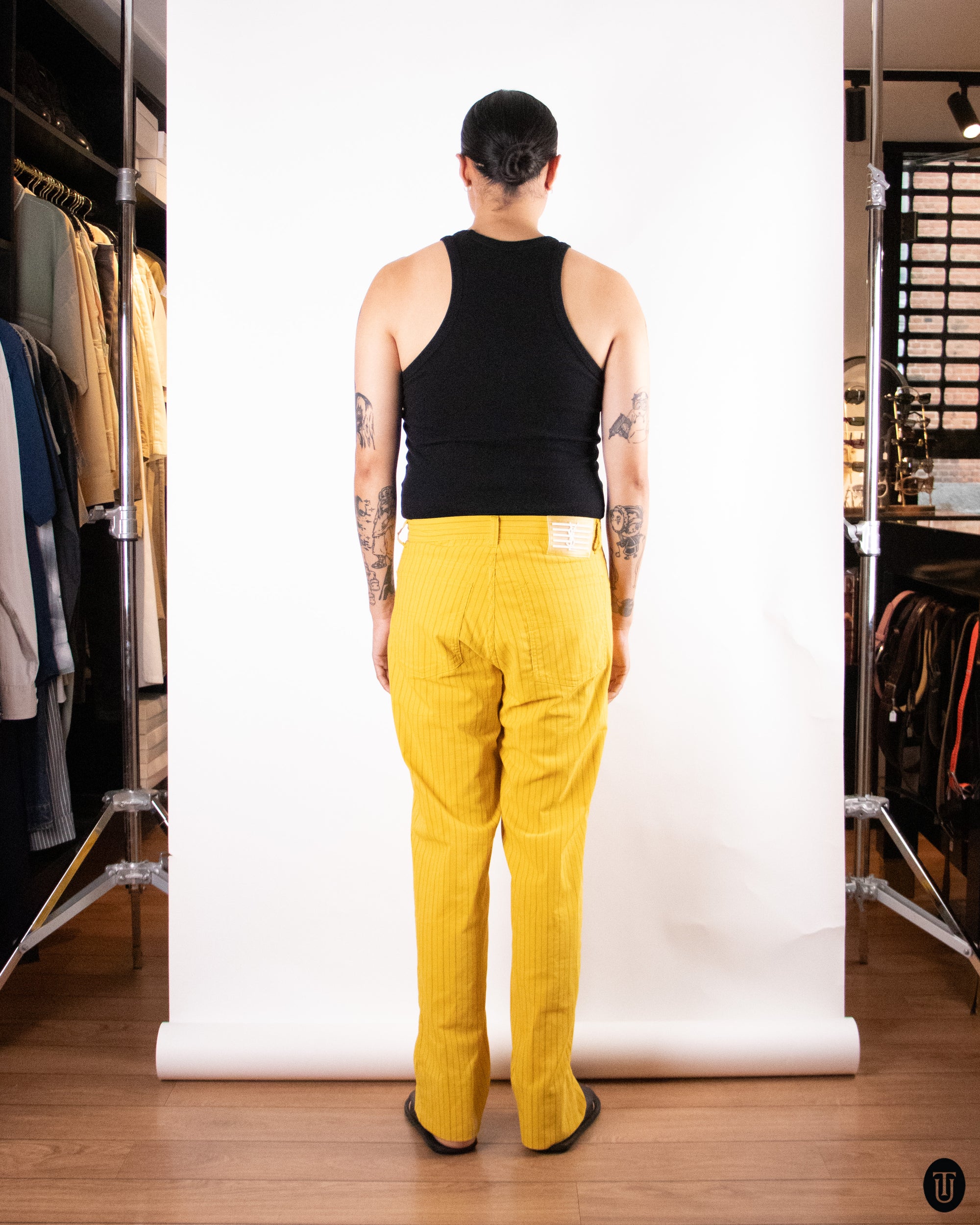 90's YSL Yellow Cotton Pants M