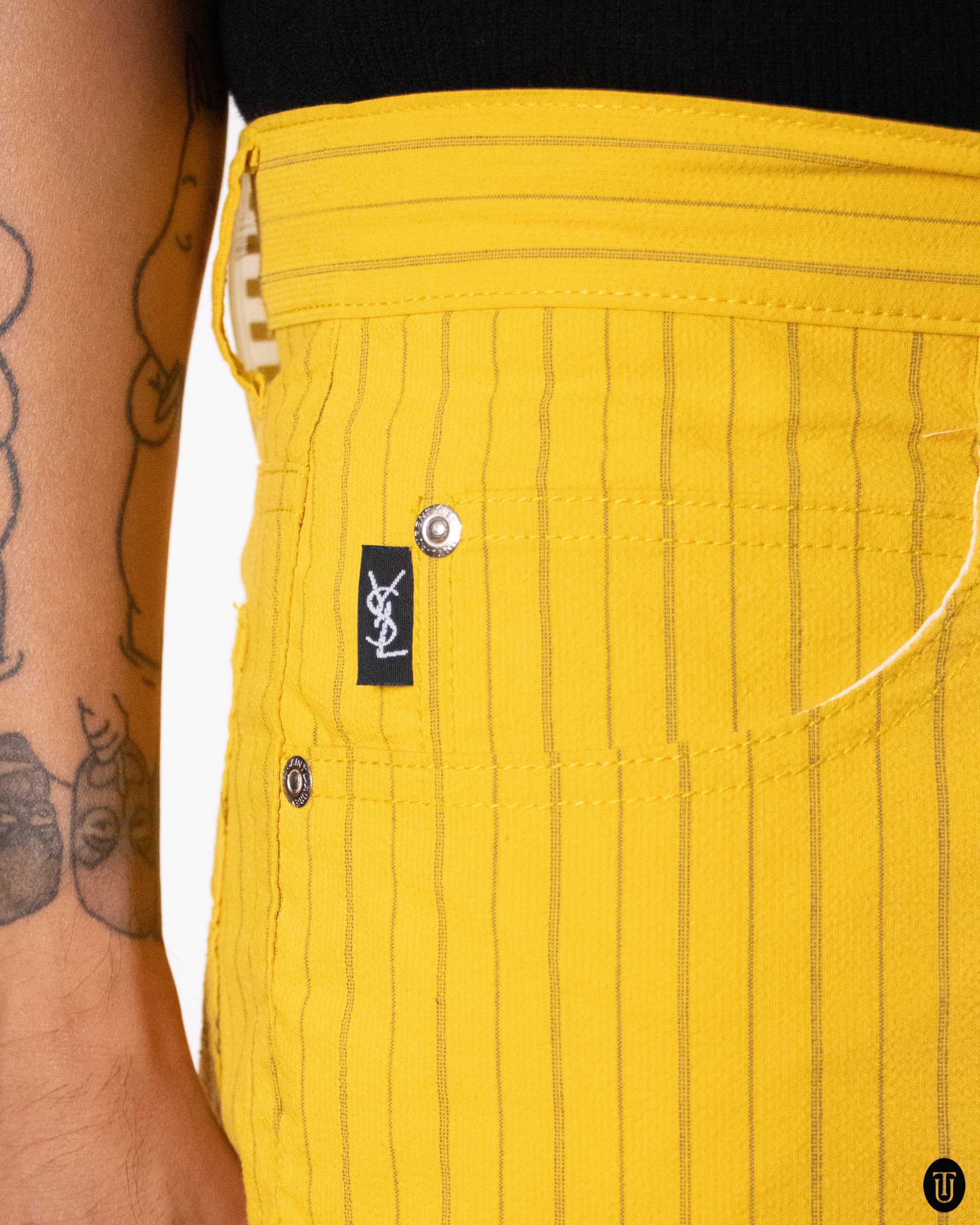 90's YSL Yellow Cotton Pants M