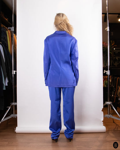 00's Versace "Jeans Couture" Electric Purple Suit M